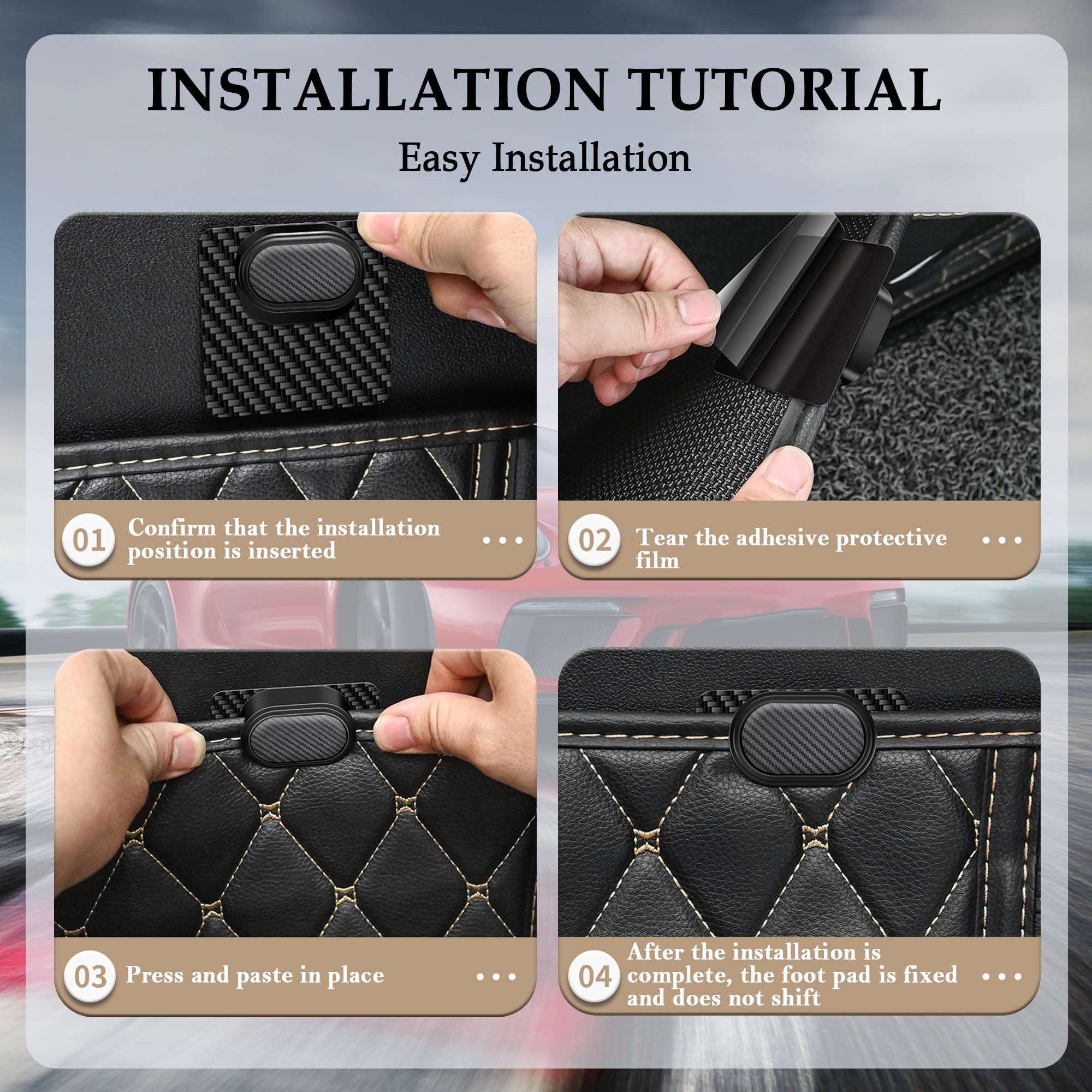 Clip per Tappetino per Auto, 4 Pezzi Supporto per Tappetino per Auto Multiuso Tappetino per auto Clip di fissaggio Accessori per auto per Toyota Lexus Installazione Facile