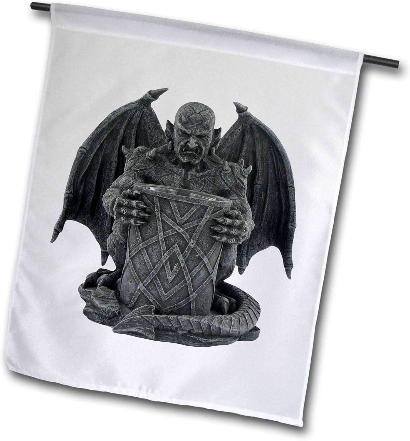 3dRose fl_131324_2 "Halloween Scary Gargoyle Garden Flag, 18 x 27