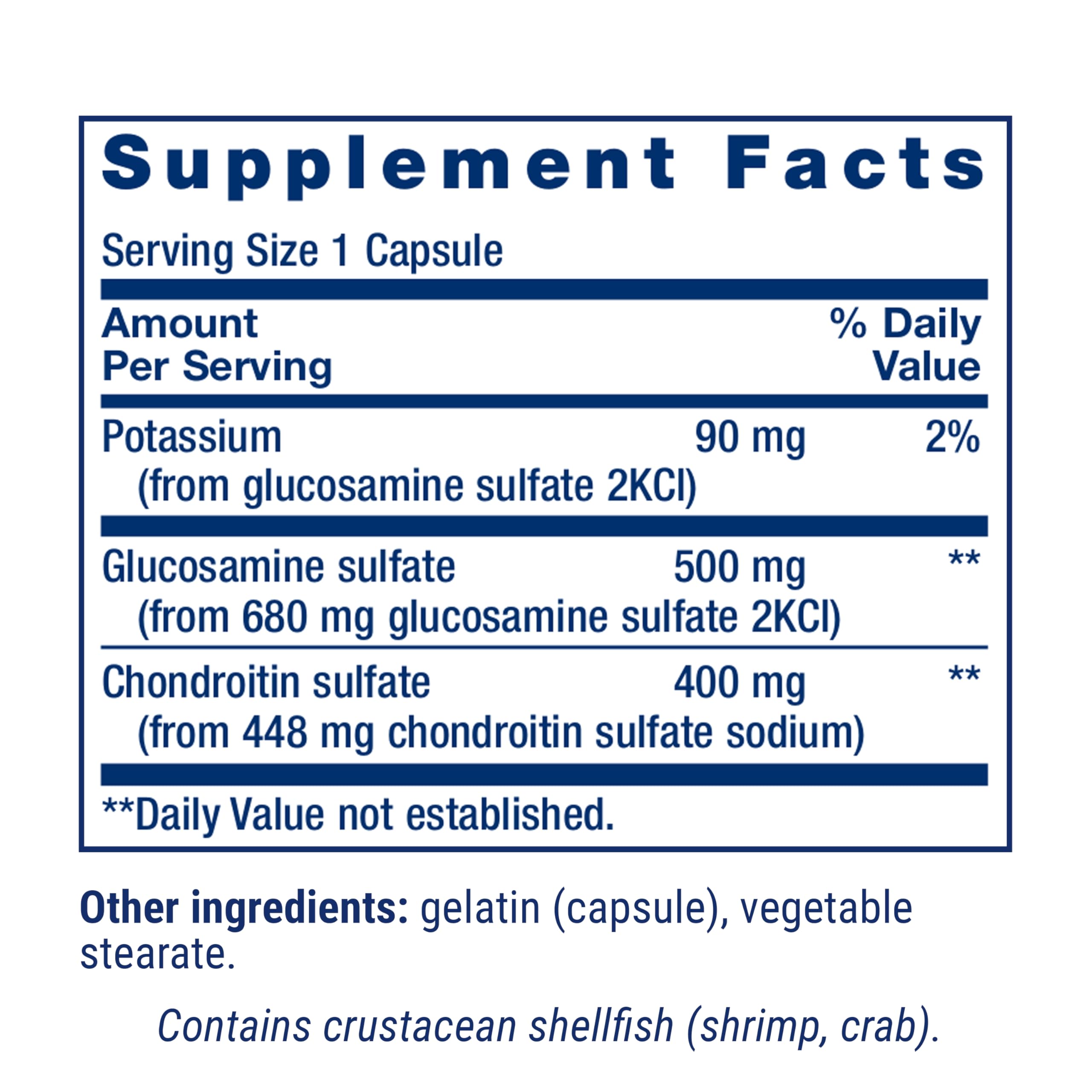 Life Extension Glucosamina/Condroitina 100 Capsule - 200 g