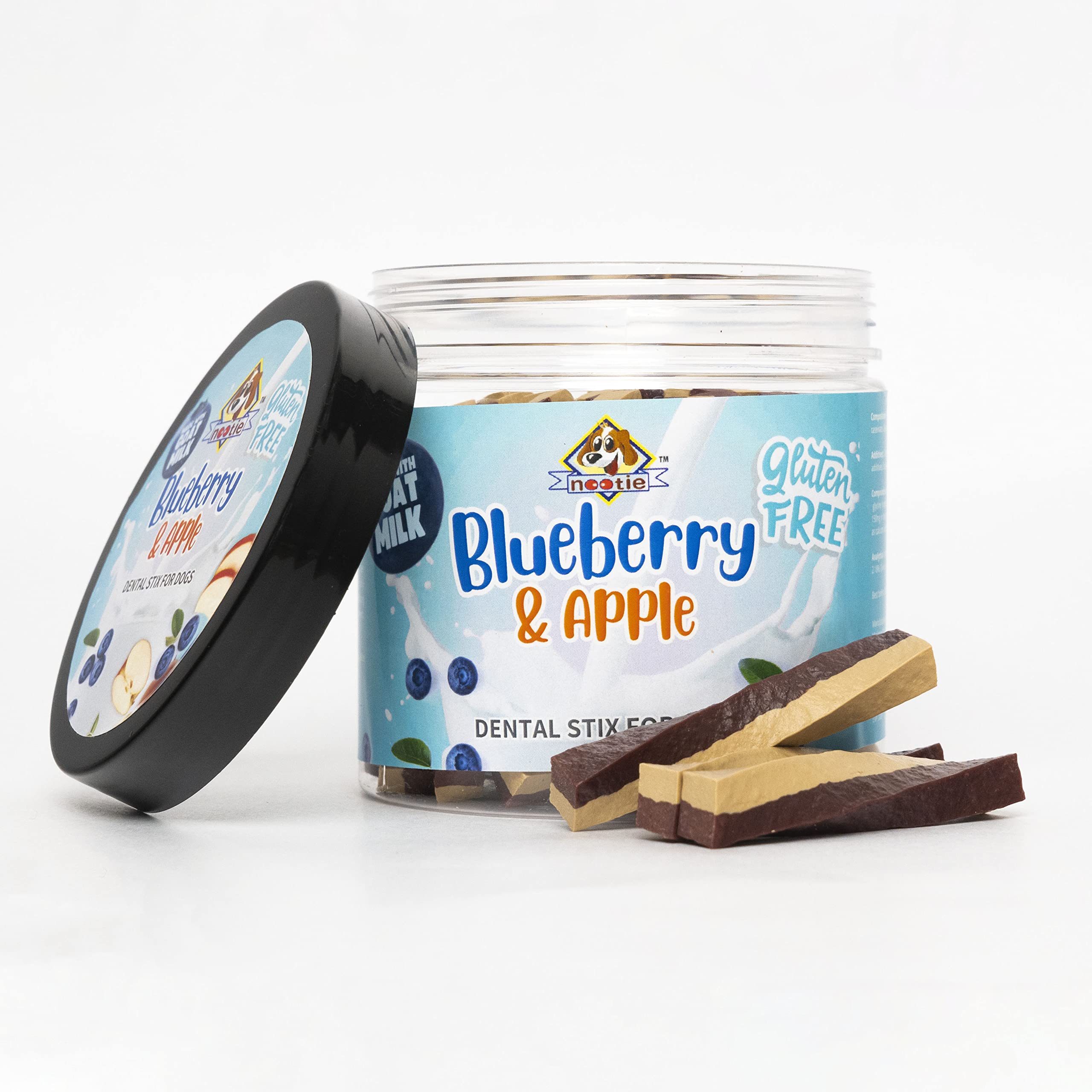Nootie Gluten Free Treat for Dogs | Fully Digestible Healthy Snack & Training Treat | Complete Dental Care for All Life Stages & Breeds | Real Apple & Blueberry Treats | Pack of 1 (220g) (B0C391BP16) Amazon Price History, Amazon Price Tracker