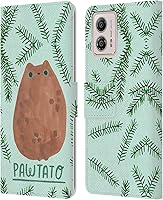 Vista 8 de Head Case Designs Funda de piel con licencia oficial de Planet Cat Black Forest Gato Puns compatible con Motorola Moto G53 5G