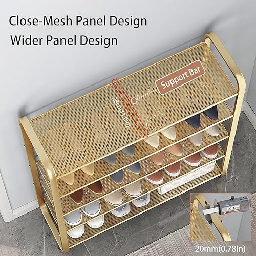 Miniatura 3 de CIRONI Gabinete de almacenamiento de 3 niveles, 4 niveles, 5 niveles, organizador de metal de acero inoxidable para sala de estar, dormitorio,