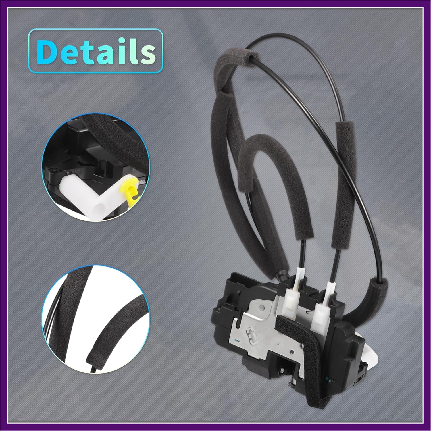 Replacement Front Right Passenger Side Power Door Lock Actuator Motor with Cable for Nissan Titan 04-14 Door Latch Actuator Assembly Replace No.80500ZH100 Black Premium Fit Design