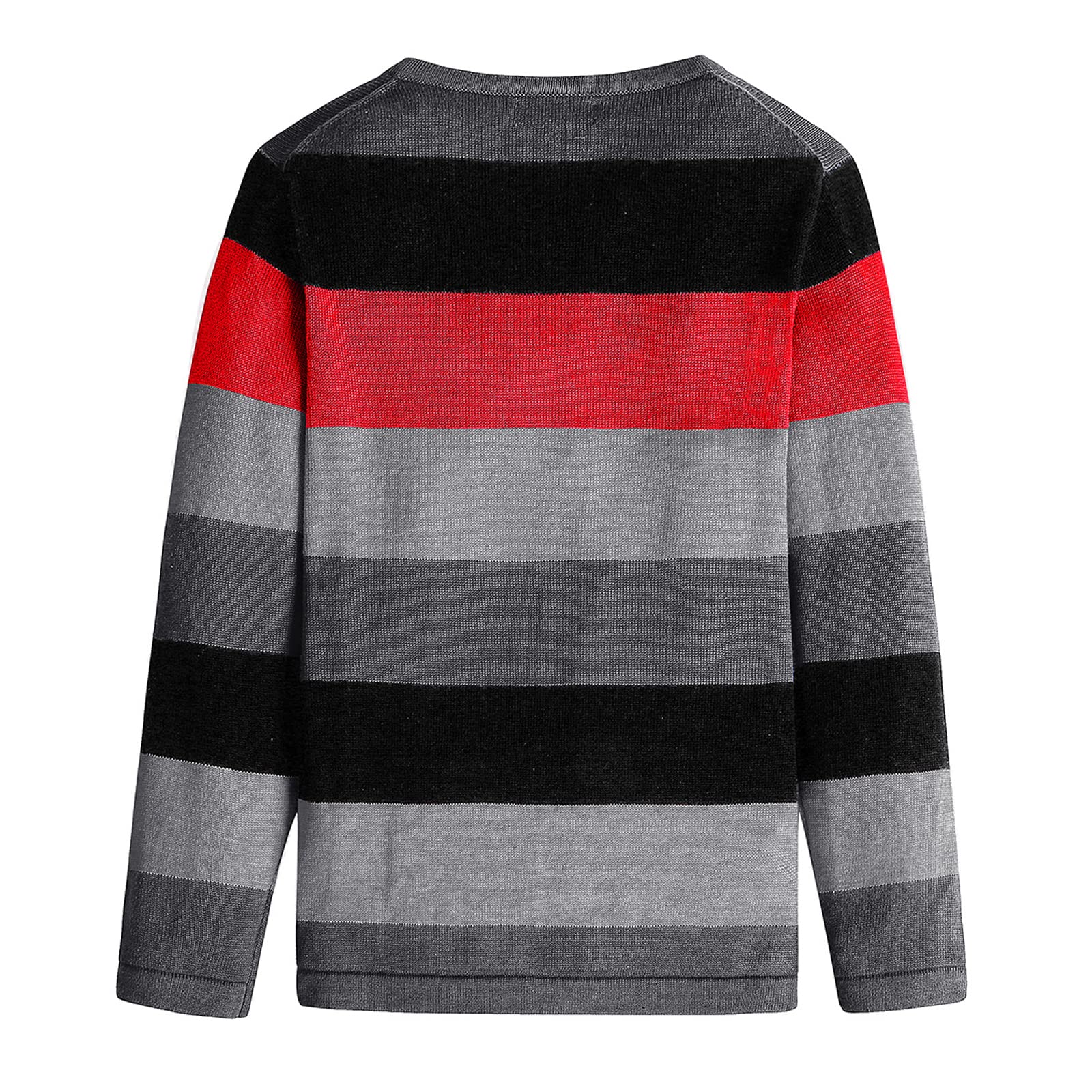 Suéter de punto para niños, sudadera de Navidad, suéter a rayas, manga larga, ropa cálida para otoño e invierno, 4-14 años