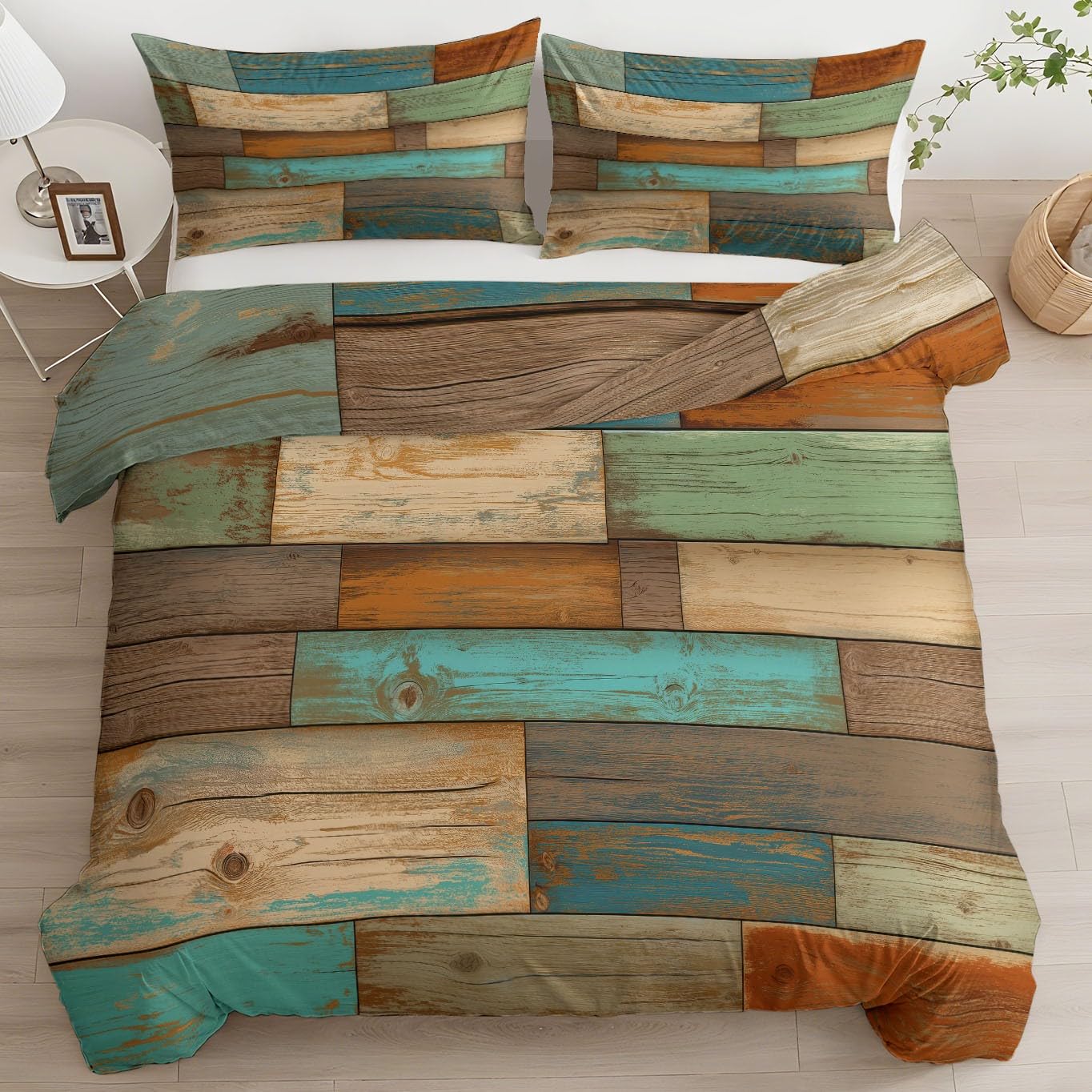 Housse de couette 240 x 260 cm pour lit double et décoration chalet