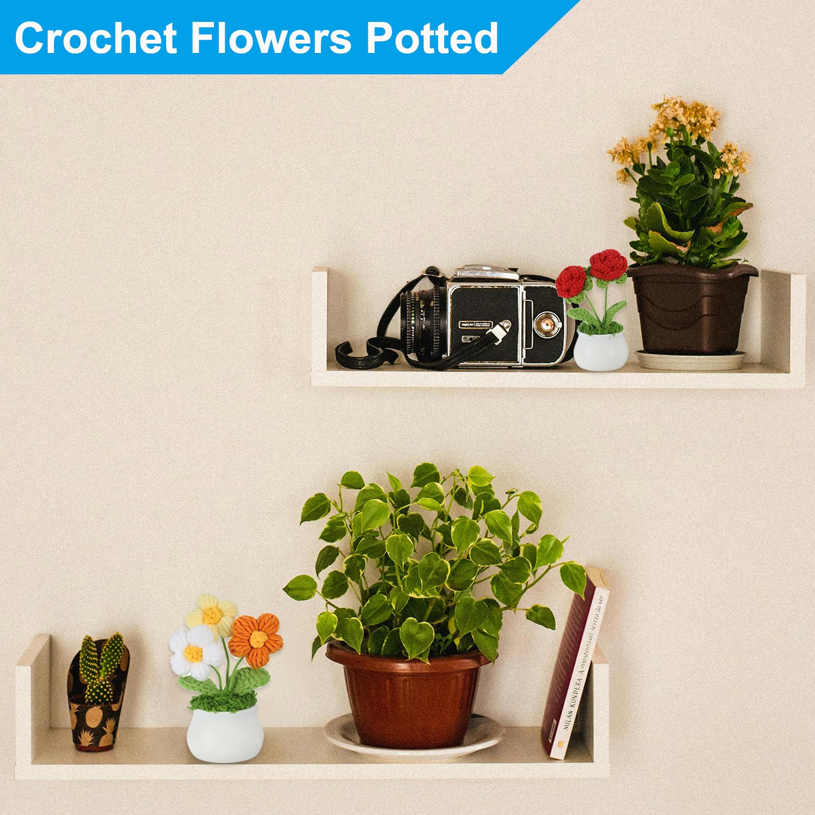 PATIKIL Crochet Flowers Potted - Image 4