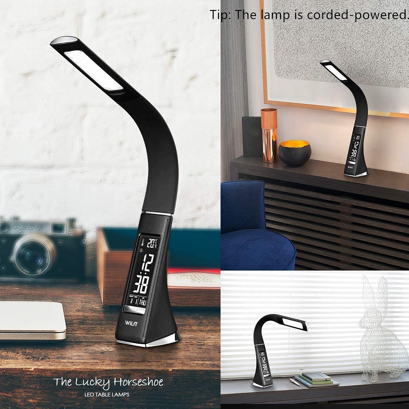 Eye-Caring Desk Lamp with Calendar & Alarm -4