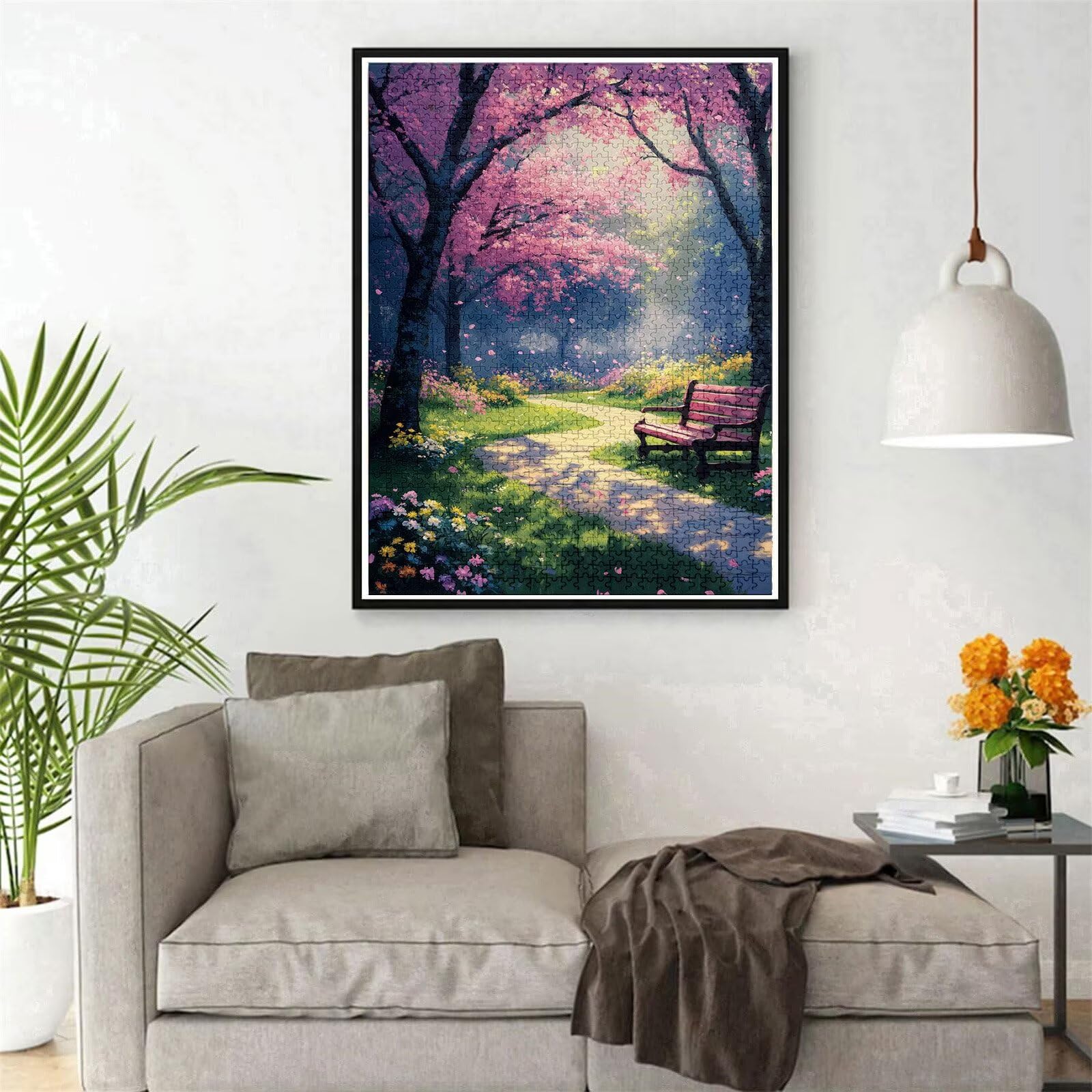 Puzzle ogrodowe 2000 elementów, dla dorosłych, drewniane puzzle klasyczne puzzle z motywem kwiatu Jigsaw dla dorosłych i dzieci, sprytne puzzle drewniana Jigsaw, gra zręcznościowa dla całej rodziny, g