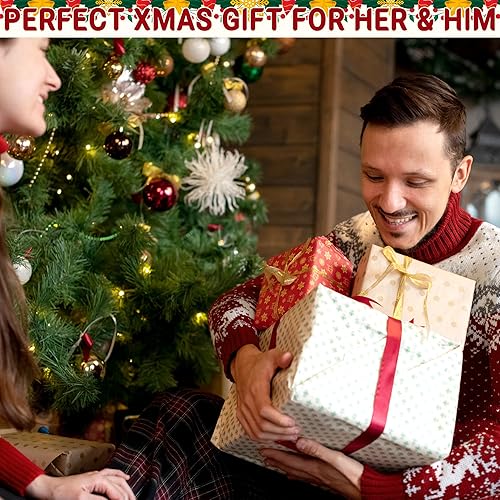 Miniatura 7 de Paquete de 4 divertidos delantales de cocina de Navidad para mujeres y hombres, delantales de chef ajustables para cocinar, delantales impermeables