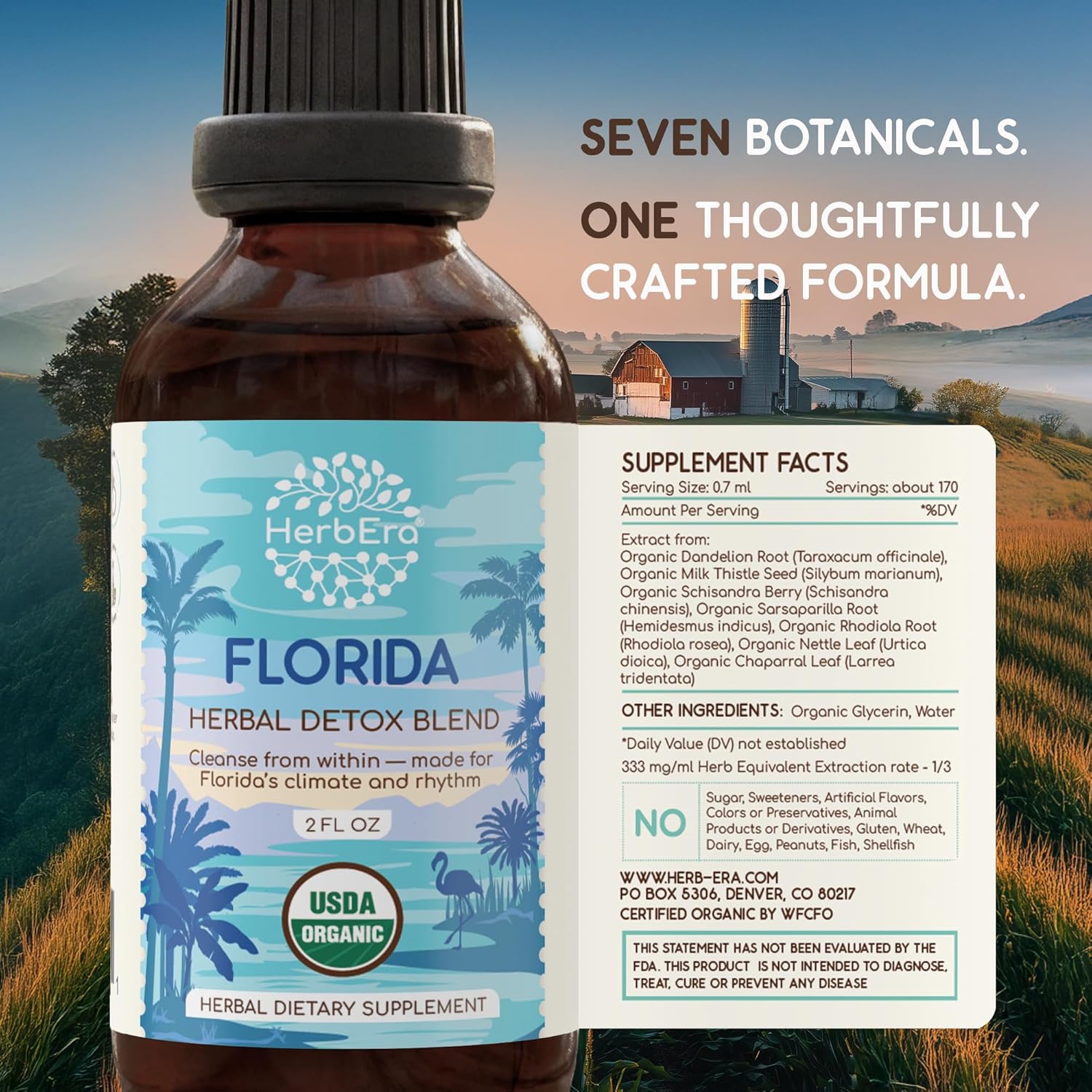 HerbEra Florida Herbal Detox Blend - USDA Organic Extract, Made in USA ...