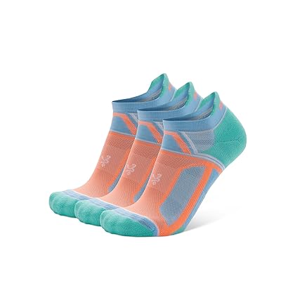 balega Hidden Contour No Show Tab Crew Cut Socks Shoes Aqua