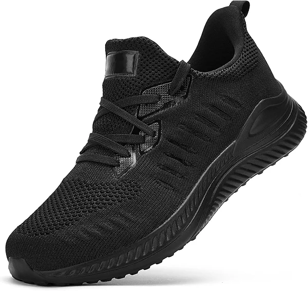 Akk Mens Wide Sneakers - Slip On Memory Foam Walking Shoes Breathable Non Slip Tennis Running Shoe Ultra Lightweight Comfortable Workout Gym Jogging and Casual Sports