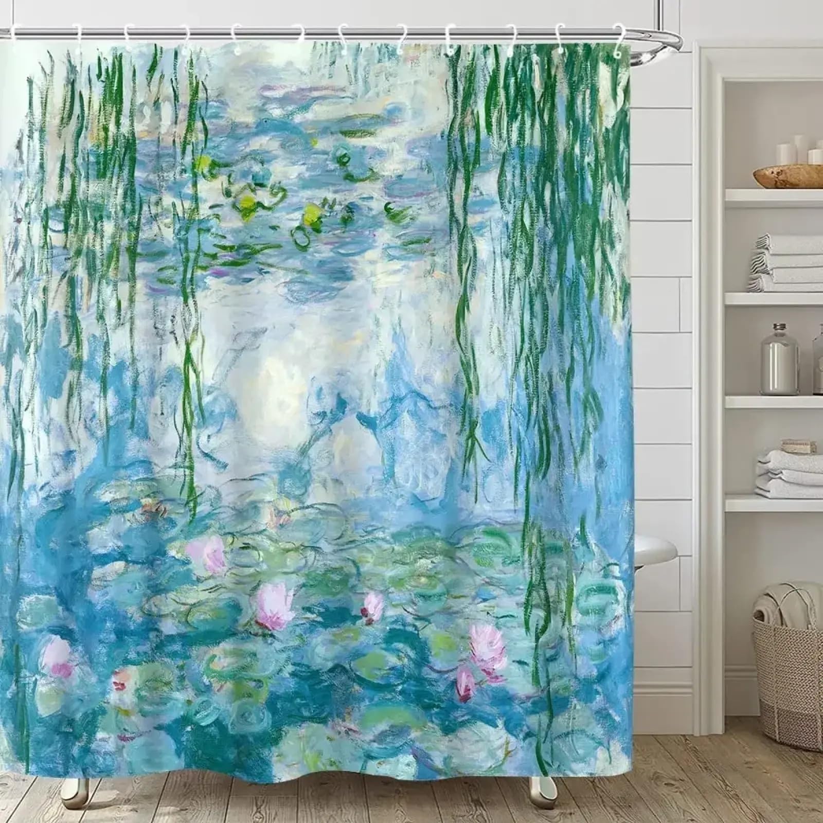 Rideau de douche anti-moisissure en tissu lavable pour salle de bain saine et propre