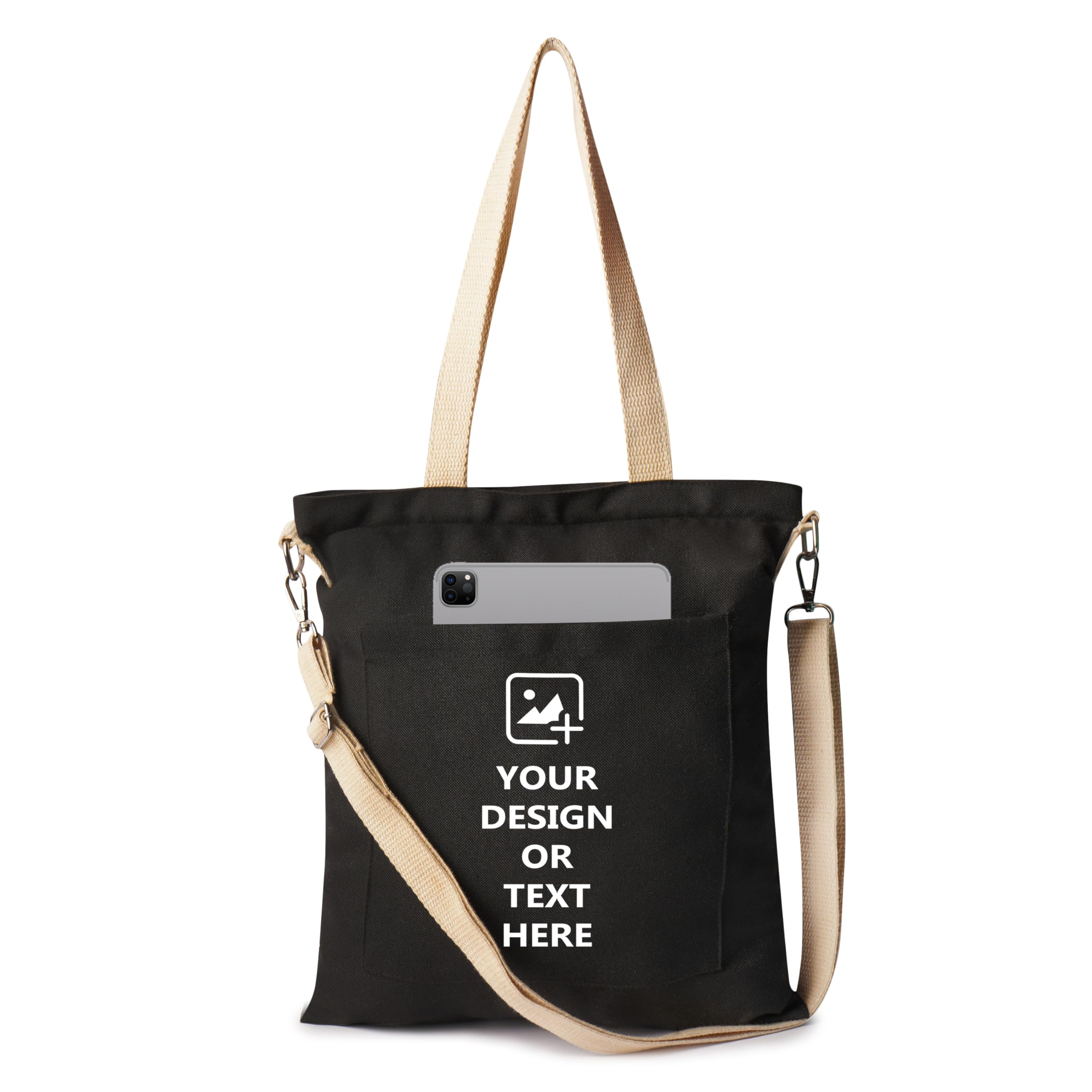 trendoprint College Customized White Tote Bag - Multi-Purpose Sturdy Canvas Bag with 15KG Capacity, Perfect for Shopping, College, and Everyday Use-picture-10