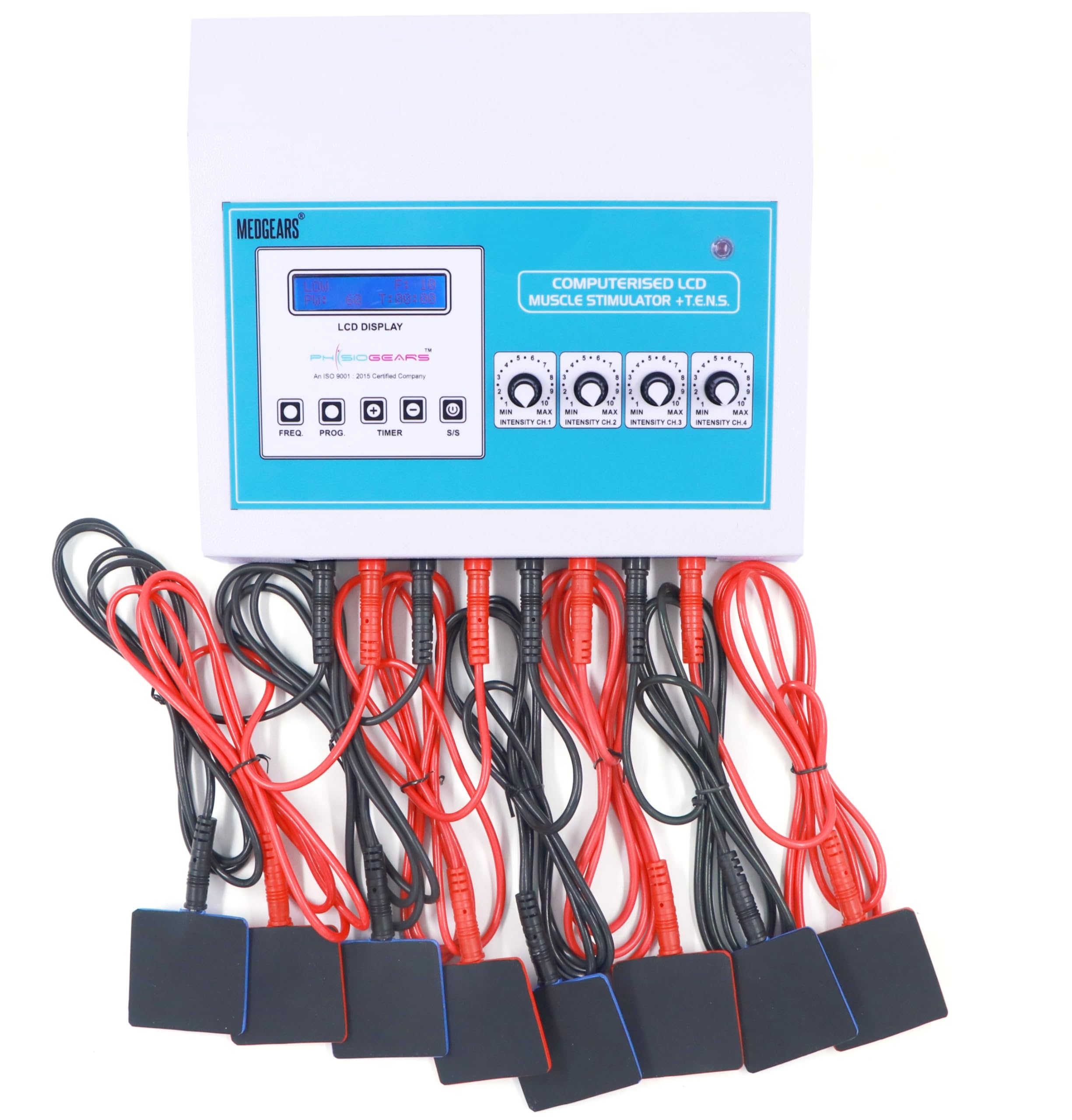 Physiogears Tens MS lcd Digital Transcutaneous Electrical Nerve Stimulation Tens Muscle Stimulator Machine for Physiotherapy Muscle Stimulator Machine
