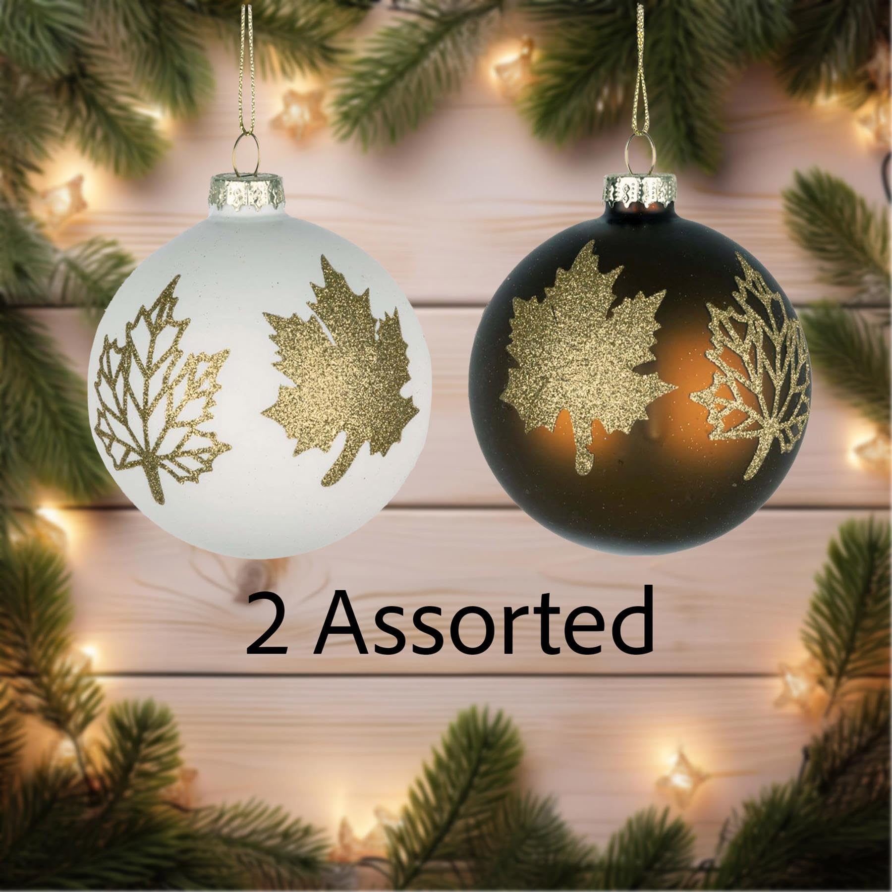 12Pcs/80mm Glass Baubles Christmas Tree Balls Spheres Hanging Ornaments Set Assorted Designs Xmas Tree Decorations - Image 3