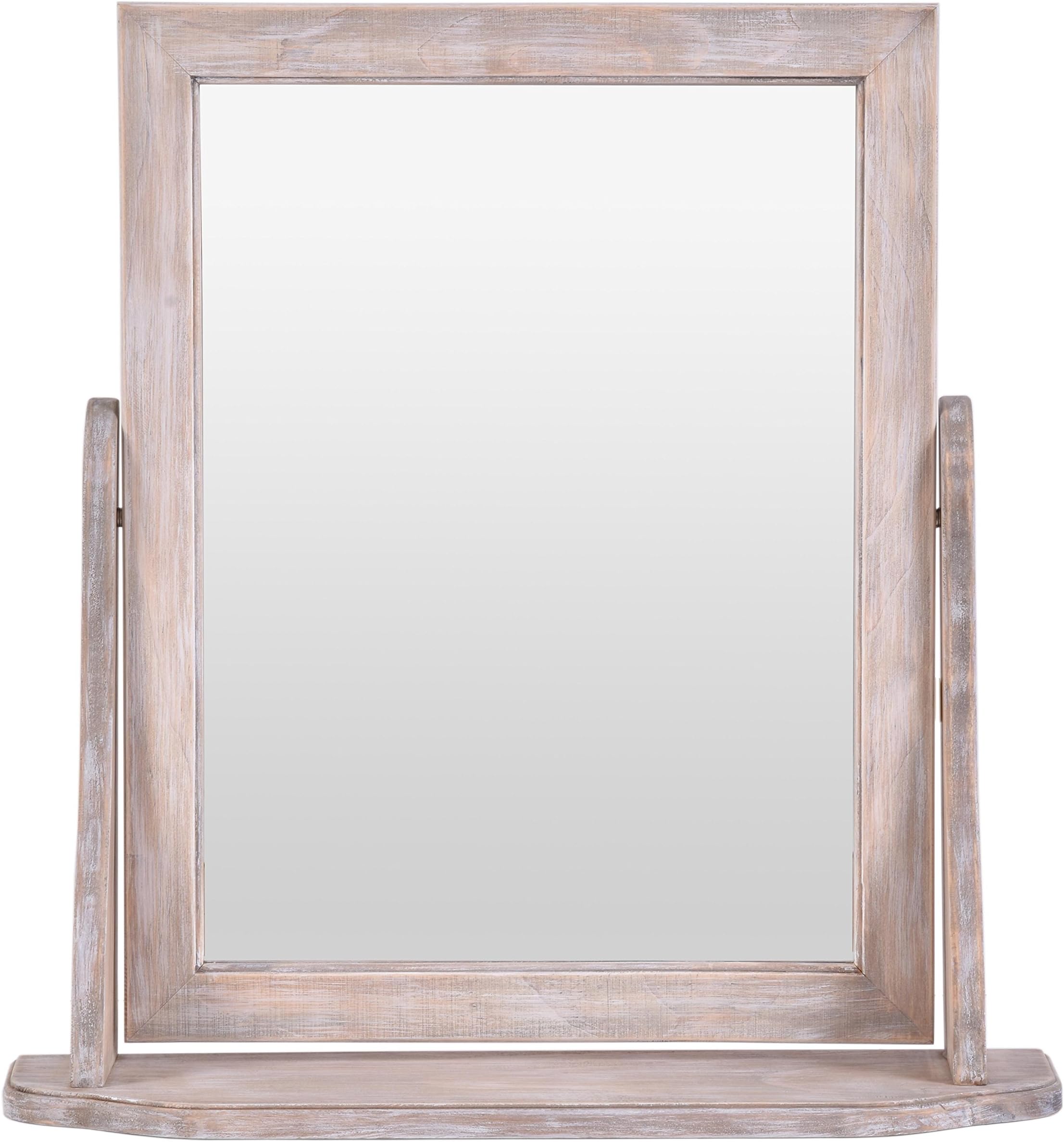 Bella Mirror - Driftwood Pine - 46x47cm - Dressing Table Tabletop Mirror - Innova Collection from Home Selections