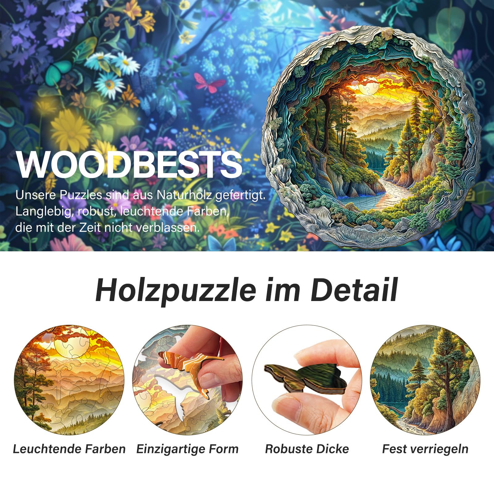 Puzzle per adulti, puzzle in legno a forma di conchiglia