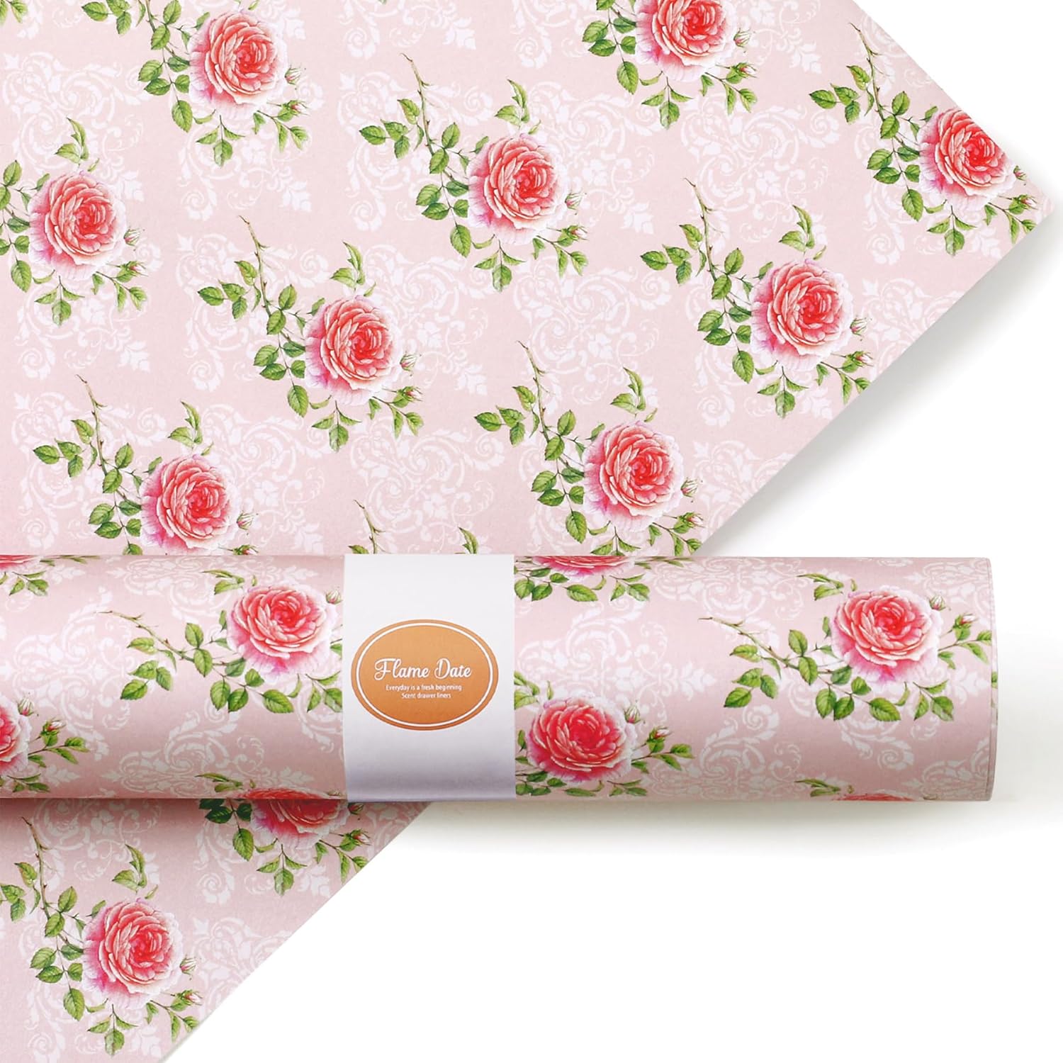Flame Date 8 Sheets Large Rose Drawer Liners for Dresser