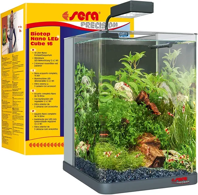 Sera Biotop Nano LED Cube 16L Freshwater Nano Aquarium with Filter