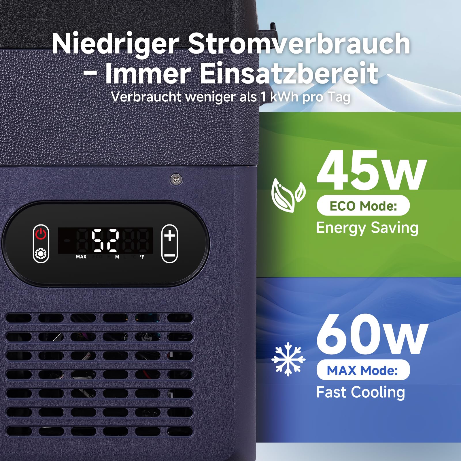 AAOBOSI Kompressor Kühlbox 15L, Tragbare Elektrische Kühlbox 12V/230V, IPX4 Wasserdicht, -20°C bis 20°C - Ideal für Auto, LKW, Boot, Camping, Reisen, Fischen, Garten & Outdoor-Aktivitäten