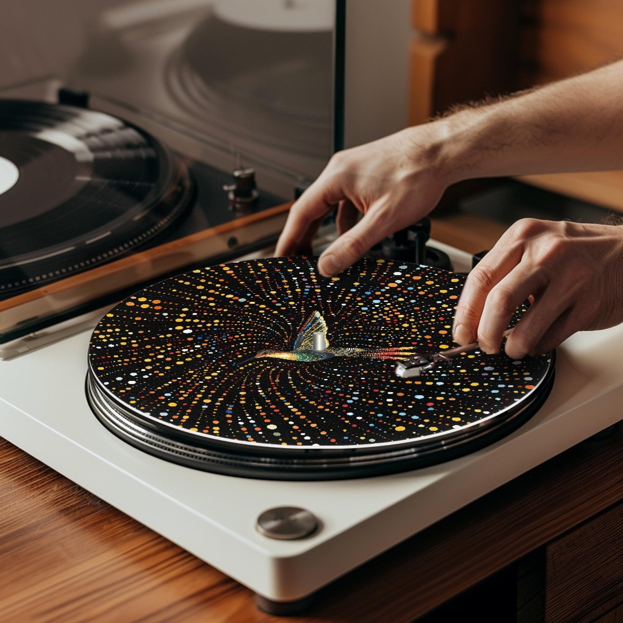 Amazon.com: GLENLCWE Hummingbird Art Painting Turntable Mat 12inch