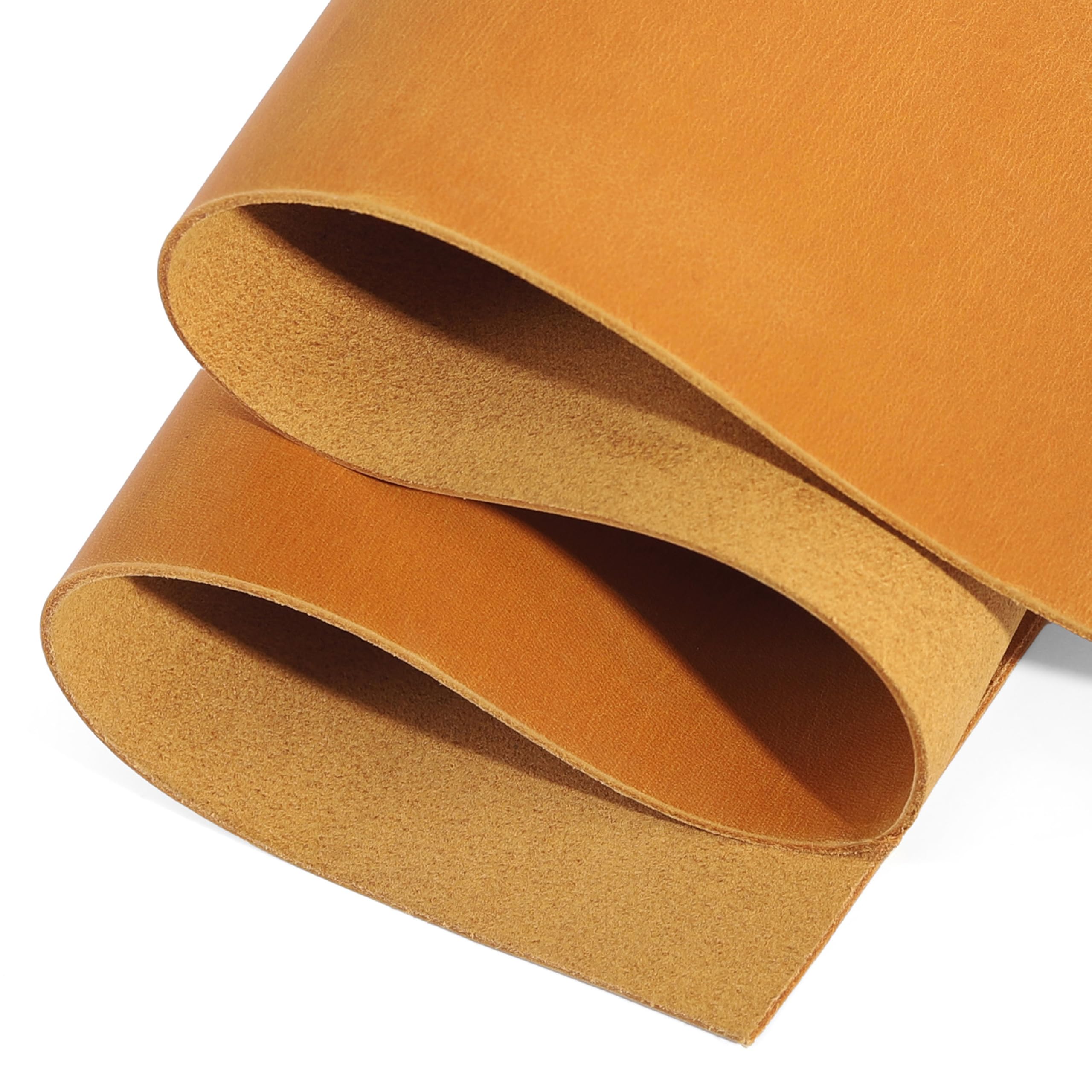 Hojas de cuero genuino Shkira de 12 x 24 pulgadas, color marrón espino cerval, para manualidades, cuadradas, de 2 mm de grosor, piezas de cuero genuino de vaca grueso, hoja de cuero cuadrada para artes.