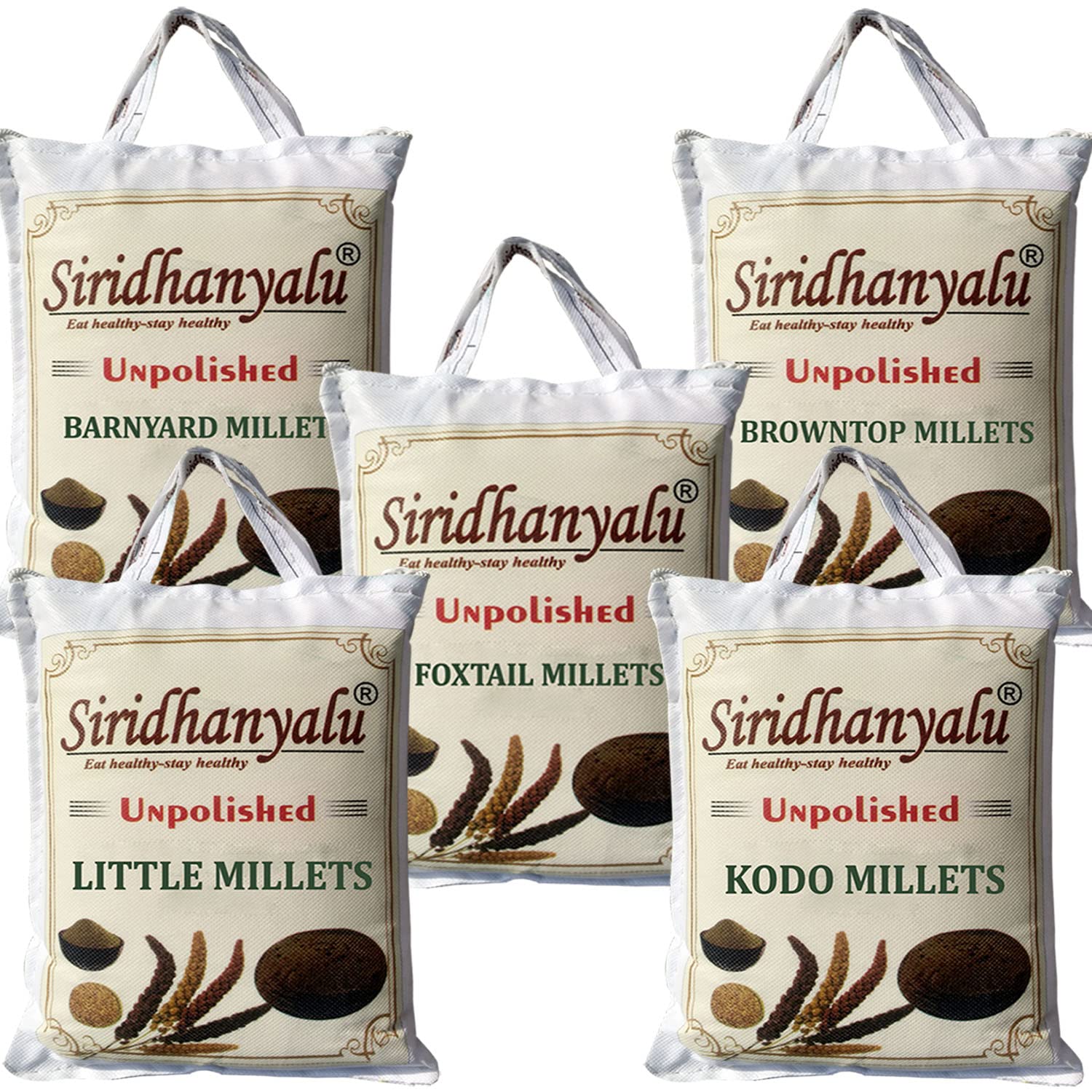 siridhanyalu Little Kodo Browntop Barnyard & Foxtail Unpolished and Organic 5 positive Millets-Punjabi (Gwt. 3000Gm) (B0BQFB9QBK) Amazon Price History, Amazon Price Tracker
