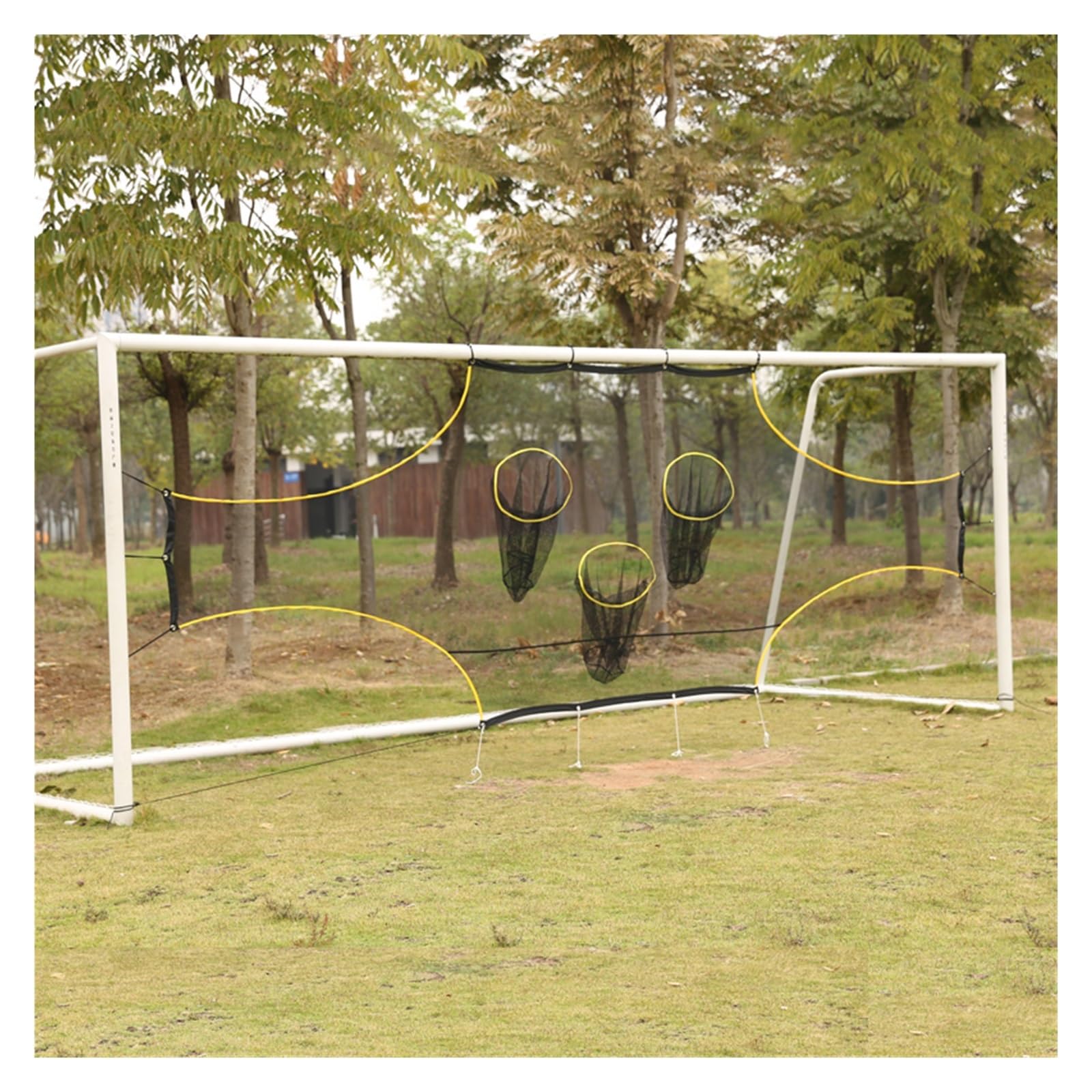 Rete da Calcio 1PC 3-Hole Soccer Goal Shooting Precision Training Tool Multi-Target Soccer Training Net 5 7 11 Dimensioni