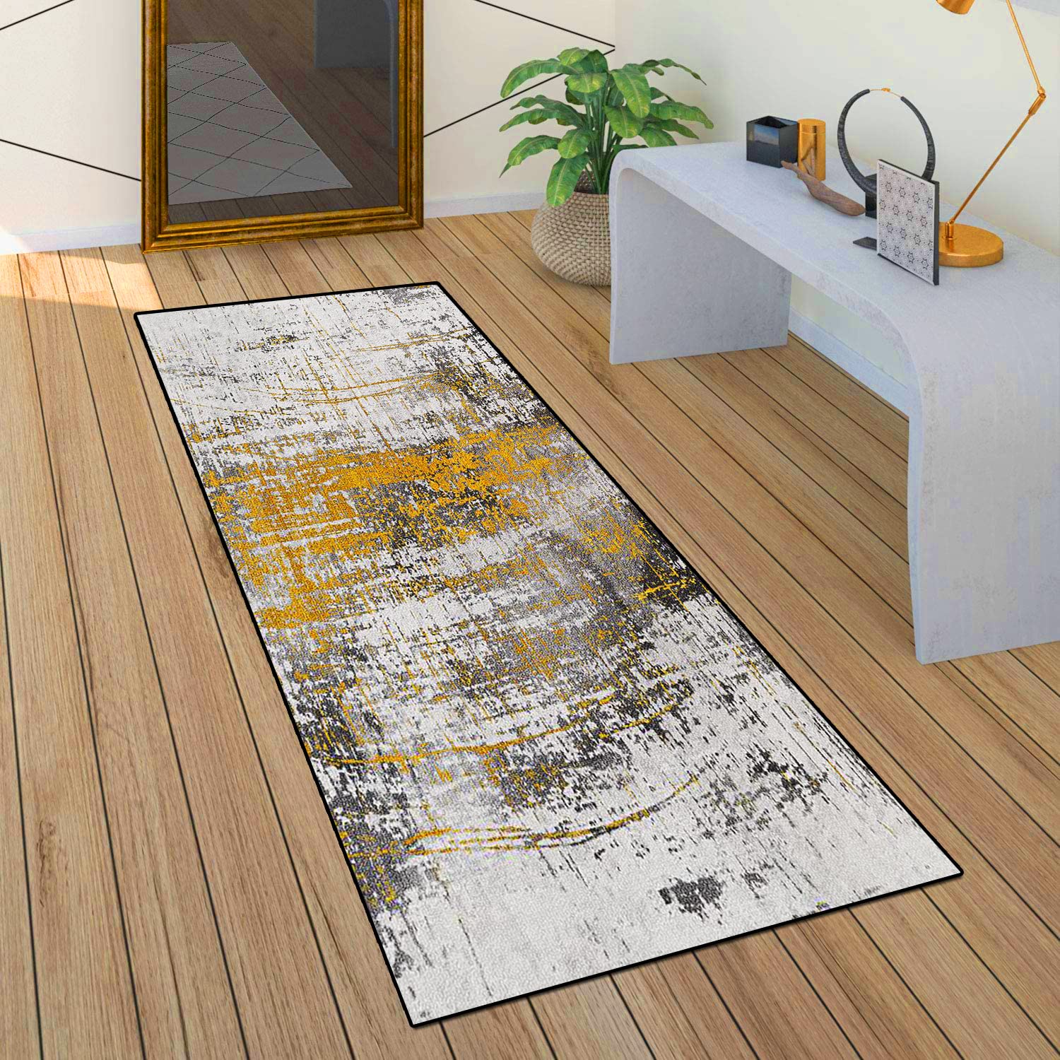 Tappeto Cucina Passatoia Antiscivolo 60x220cm Tappeto Antiscivolo Porta Antiscivolo Lavabile per Soggiorno, Corridoio, Cucina