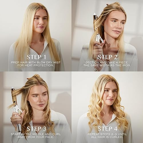 Miniatura 8 de Kristin Ess Hair - Rizador de titanio de 1 pulgada + spray protector de calor para ondas de playa + cepillo desenredante + pin francés negro mate