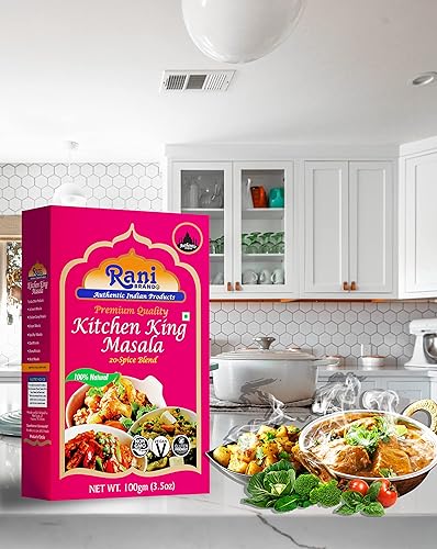 Miniatura 3 de Rani Kitchen King Masala (mezcla de curry de 20 especias) 3.5 onzas (3.53 oz)  Todo natural  Vegano  Sin colores  Apto para gluten  Sin OMG  Origen