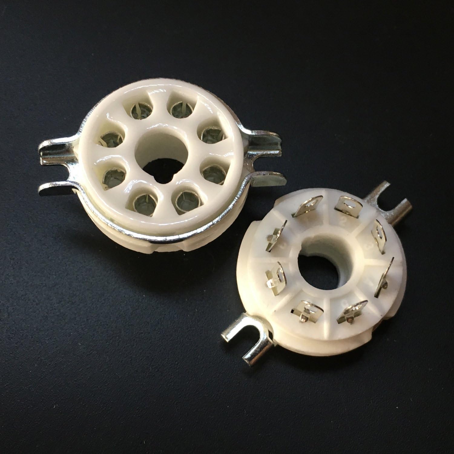 100PCS 8Pin Ceramic Tube Socket for EL34 6550 KT88 5U4G 5881 6L6 6P3P 6P6P 6n8p