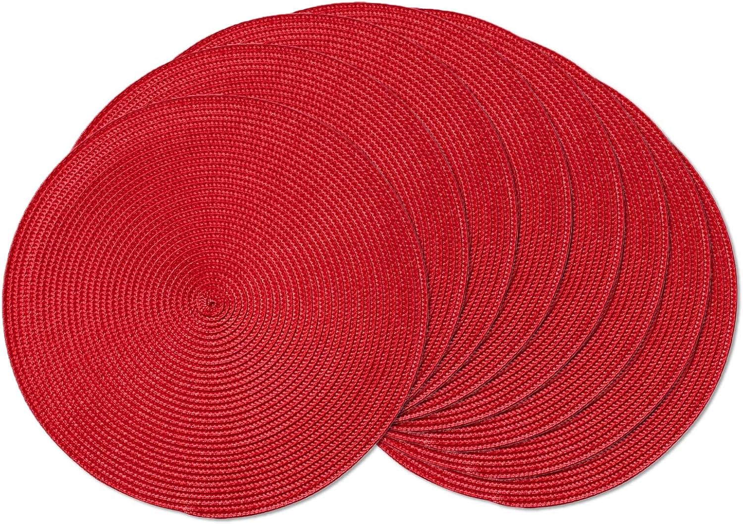 AHHFSMEI Round Braided Placemats Set of 8 Round Table Mats