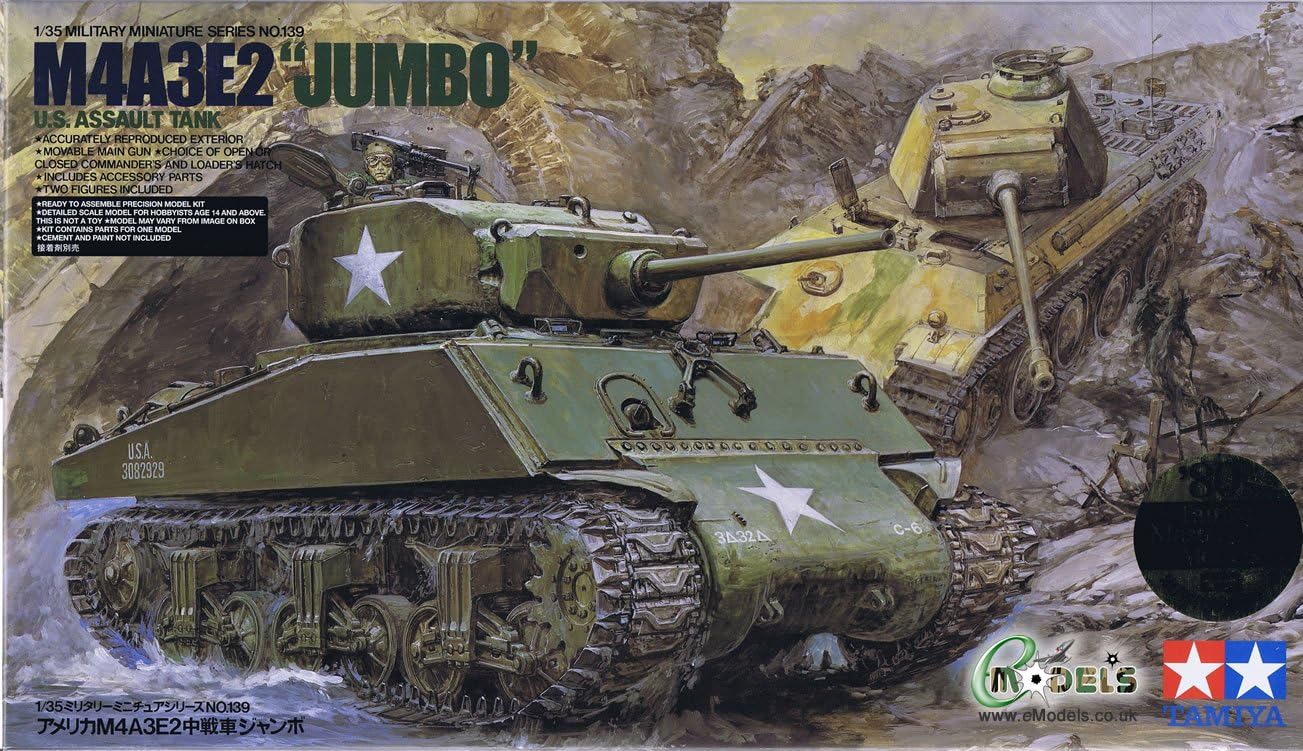 Tamiya 300035139-1:35 US Storm Tank M4A3E2 Jumbo