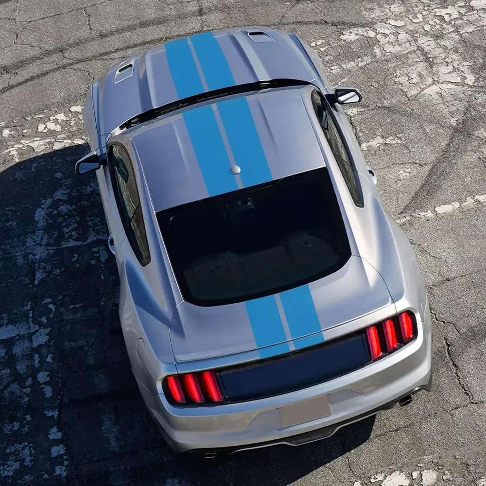 3Pcs Naklejki samochodowe Auto Maska Dekoracja dachu tyłowego Paski z naklejkami Zestaw Winylowy Tuning Cover, dopasowane do Forda Mustanga GT500 GT350 GT
