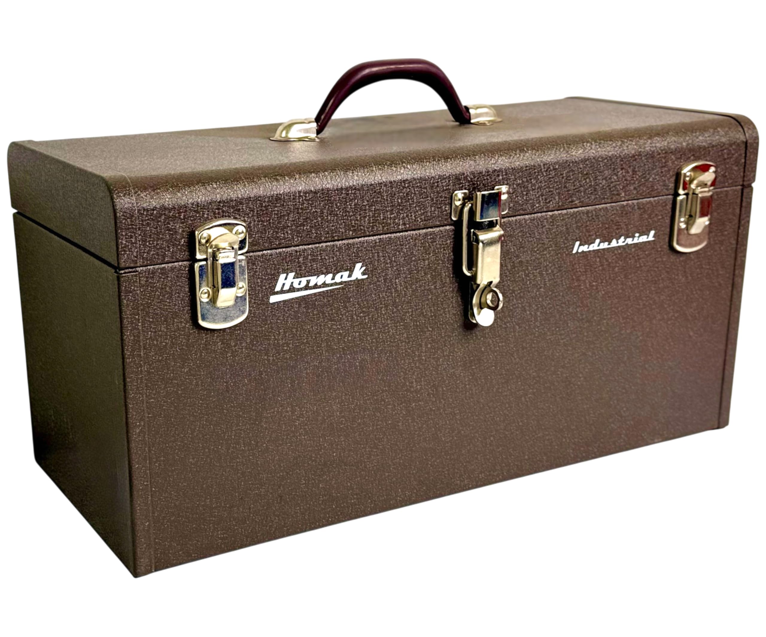 Homak 20-Inch Industrial Steel Toolbox, Brown Wrinkle Powder Coat, BW00200200
