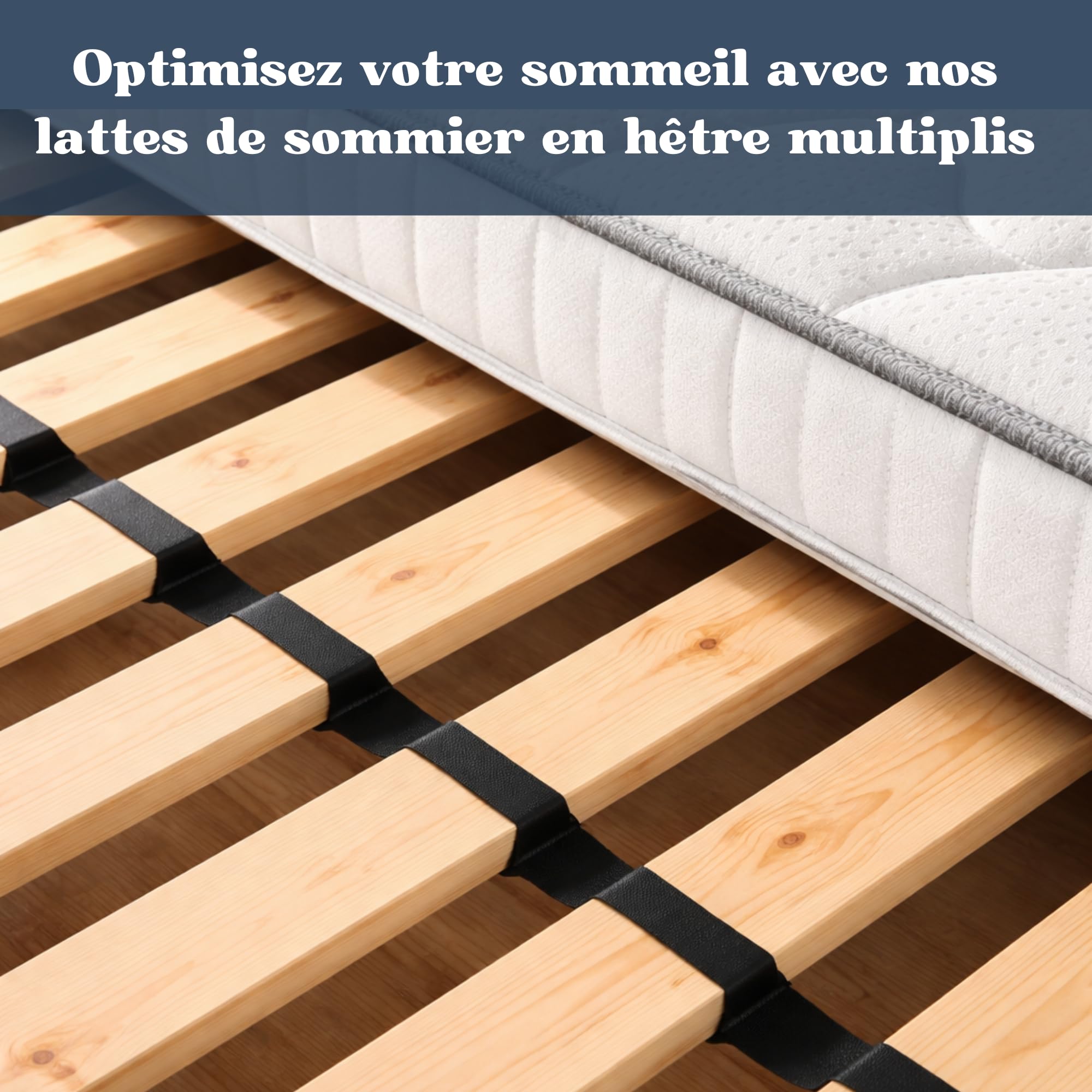 EQUIK PRODUCTS 10 Lattes pour Sommier et Lit 140x190 | Bois 7 Plis | 680x48x8 mm | Remplacement pour Clic Clac, BZ, Lattes Bois, Sommier à Lattes 68cm / 70cm