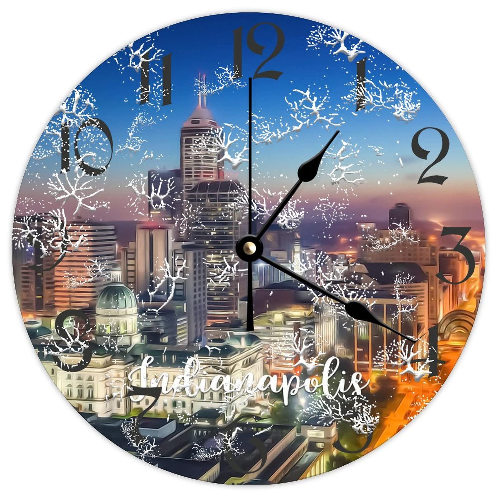 Horloge vintage Indianapolis en bois, le cadeau de ville idéal pour les passionnés d'histoire