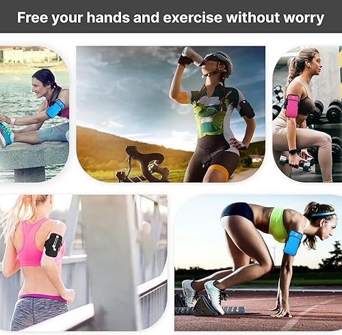 Miniatura 5 de Brazalete para correr, correa deportiva ajustable para correr, brazalete de entrenamiento para iPhone, bolsa de celular para ejercicio, hombres y
