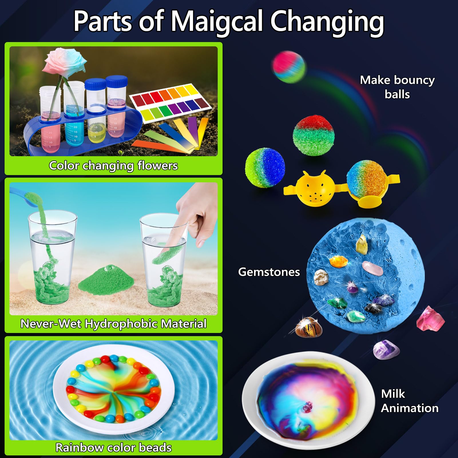 UNGLINGA 300+ Experimente Kit für Kinder Experimentierkästen Chemie-Set