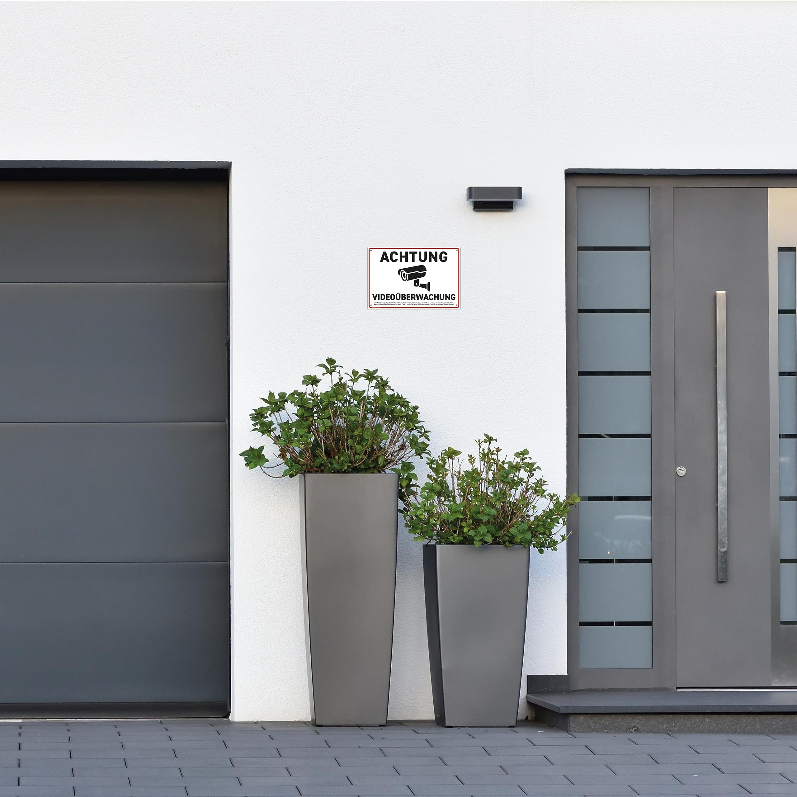 HAGEFOL® Videoüberwachung Schild (20x15 Cm) Mit DSGVO-Hinweis – Aluminium, Wetterfest, Inkl. Montagelöcher