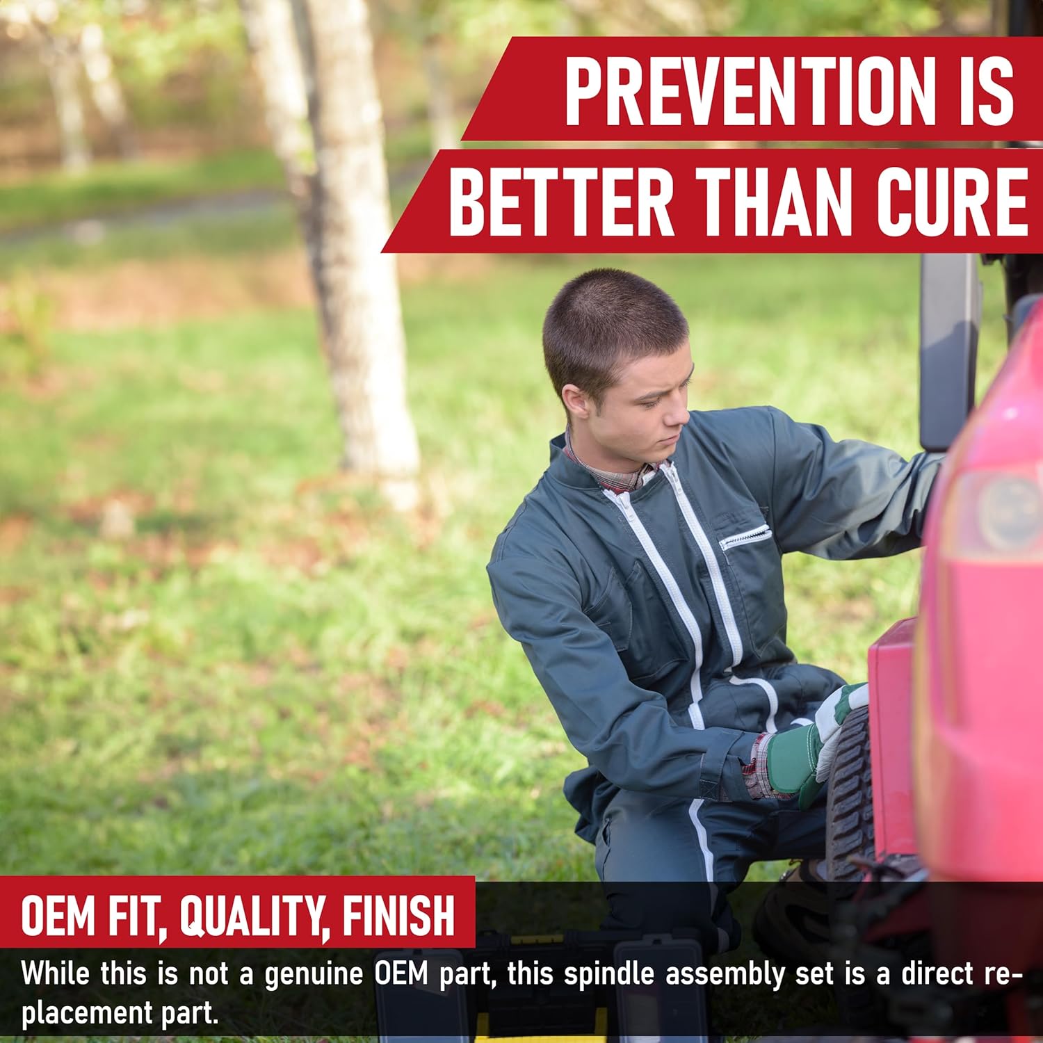 AA Ignition Lawnmower Deck Spindle Assembly 3-Pack Fits Bad Boy - CZT 42 Inch, ZT Elite 50" Deck, Pup 48 Inch & Lightning 52" Deck - 48, 50, 52, 60, 72 Inch Deck Zero Turn- 037-6015-50, 037400050