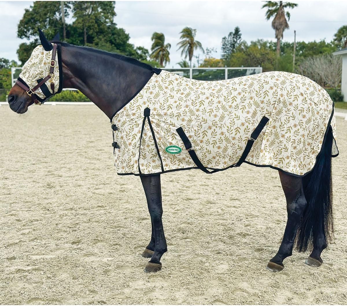 Country Pride Bee Print Soft Mesh Fly Sheet (72 in)