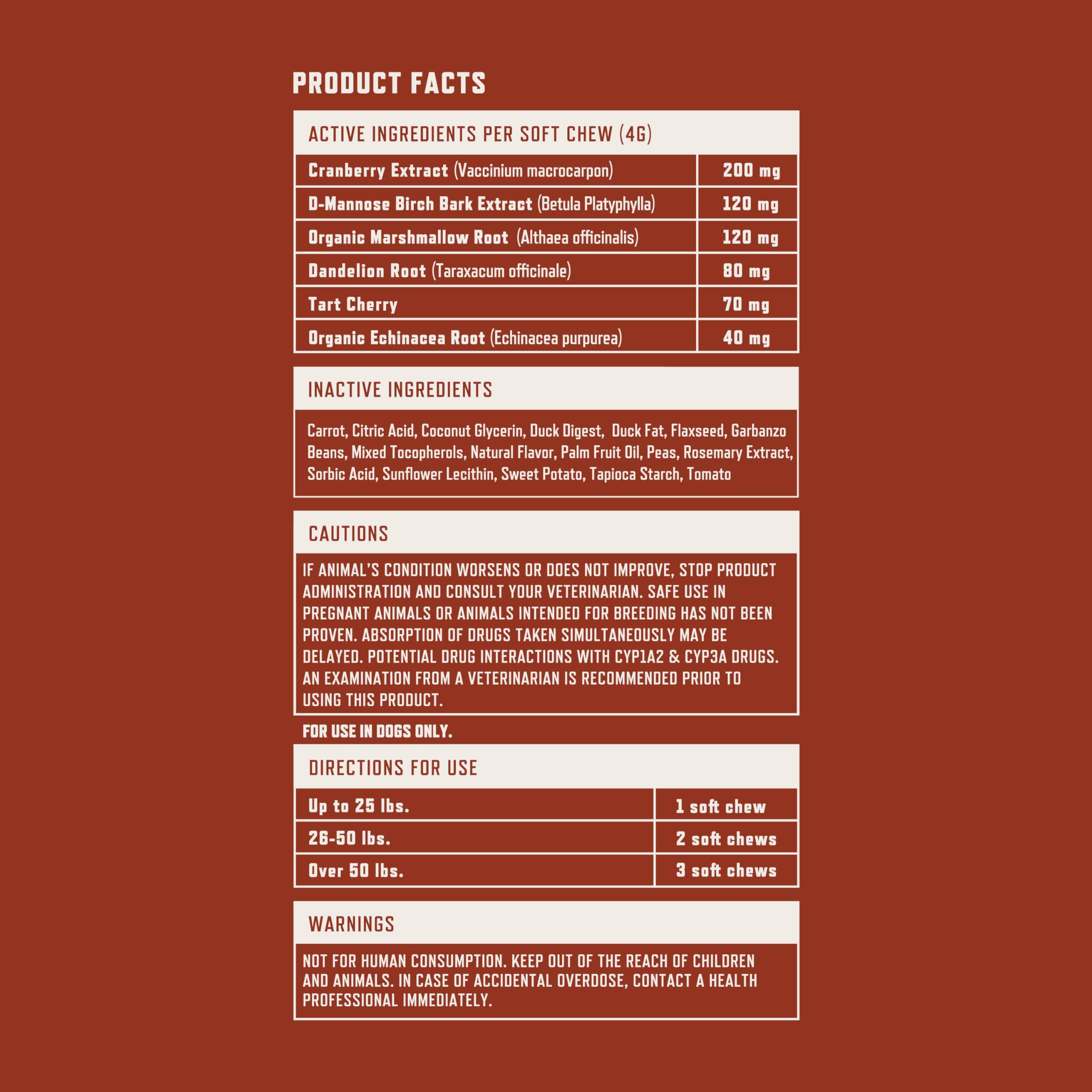 Rocco & Roxie Dog UTI Treatment, Cranberry & D-Mannose Chews, 60ct — Amazon image 7