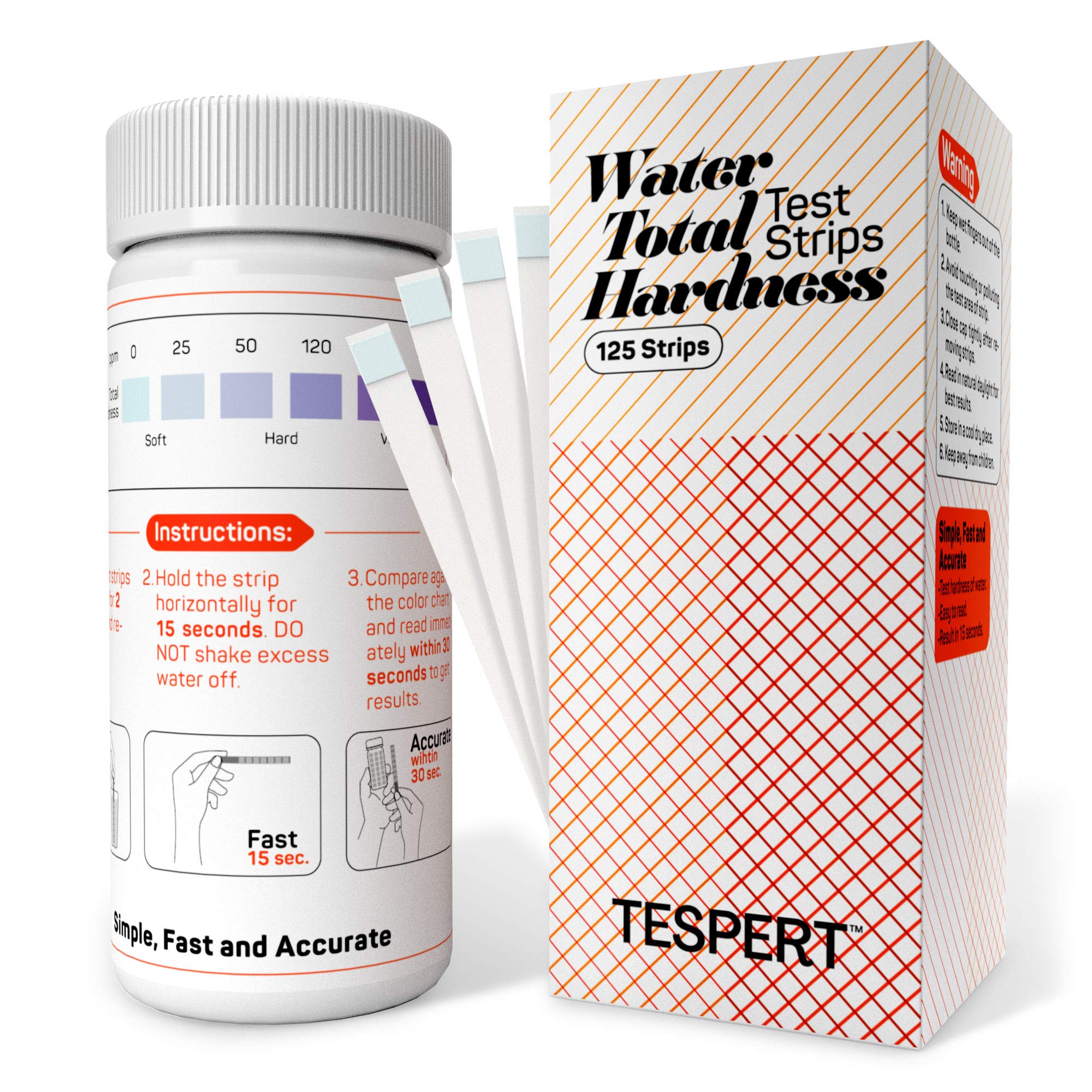 Buy TESPERT Water Hardness Test Strips, 125 Strips, Simple and Accurate