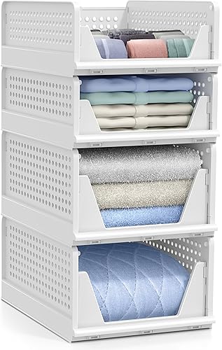 Sorbus Organizador de estantes Organizador de estante de armario para ropa, armario, baño, cocina, garaje Cestas organizadoras de estantes