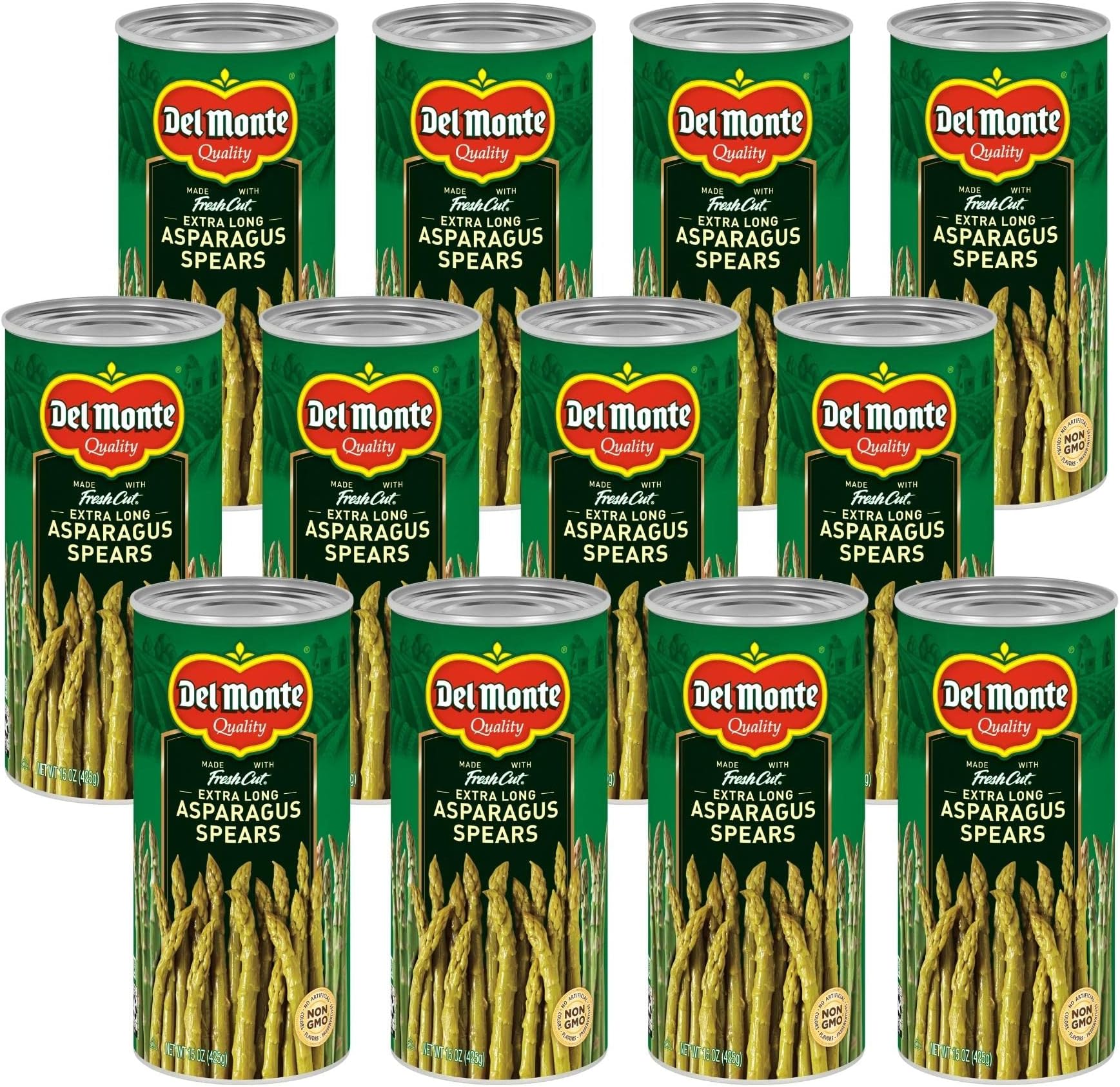 FRESH CUT Harvest Selects Extra Long Asparagus Spears, Canned Vegetables, 12 Pack, 15 oz Can
