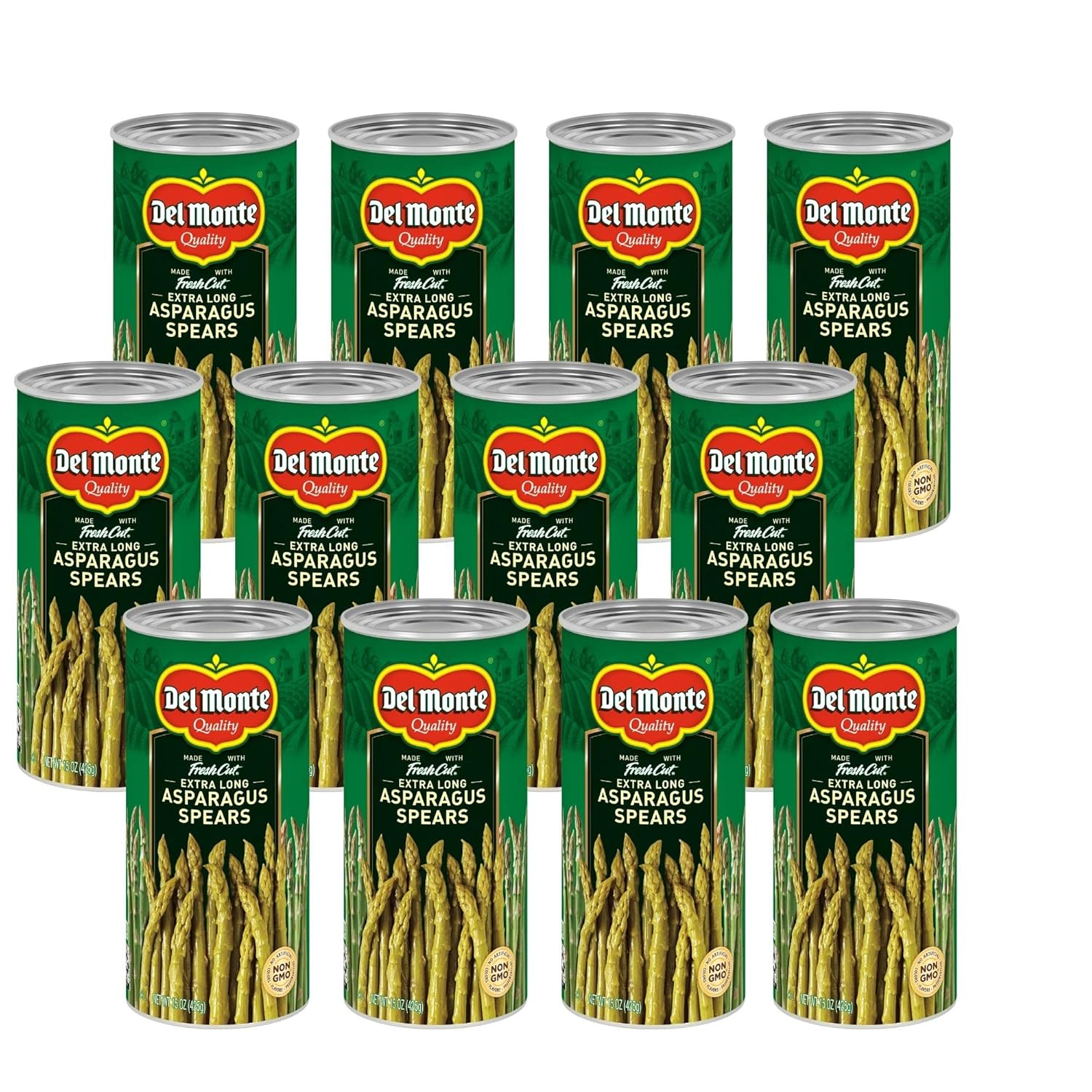 Del Monte Canned Extra Long Asparagus Spears, 15 Ounce (Pack of 12)