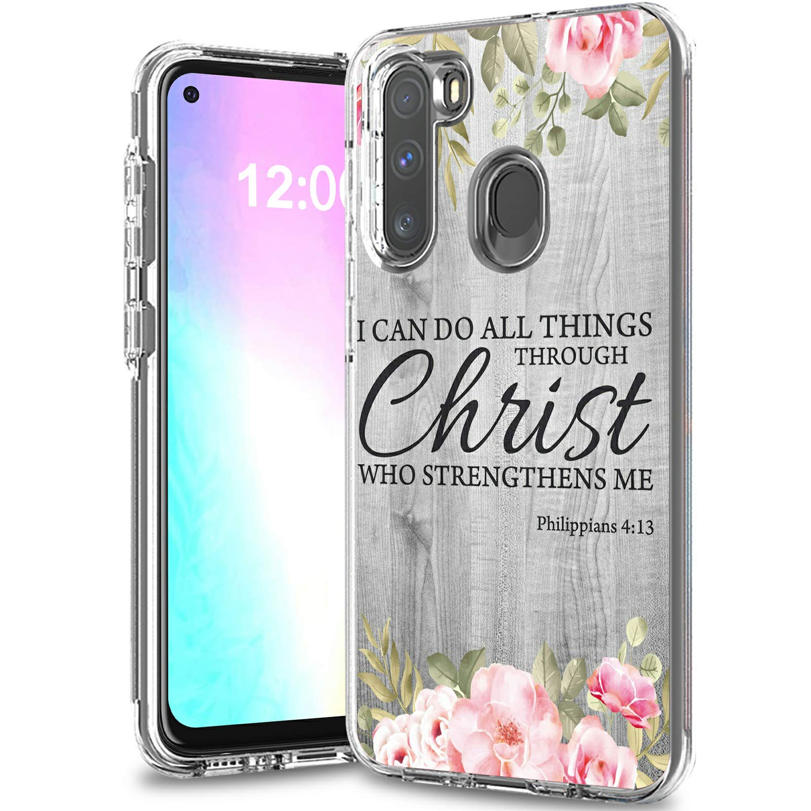 Compatible with Samsung A11 Case，Clear Galaxy A11 Case,Dual Layer Hybrid Soft TPU + Hard PC Full Body Shockproof Protective Phone Case for Samsung
